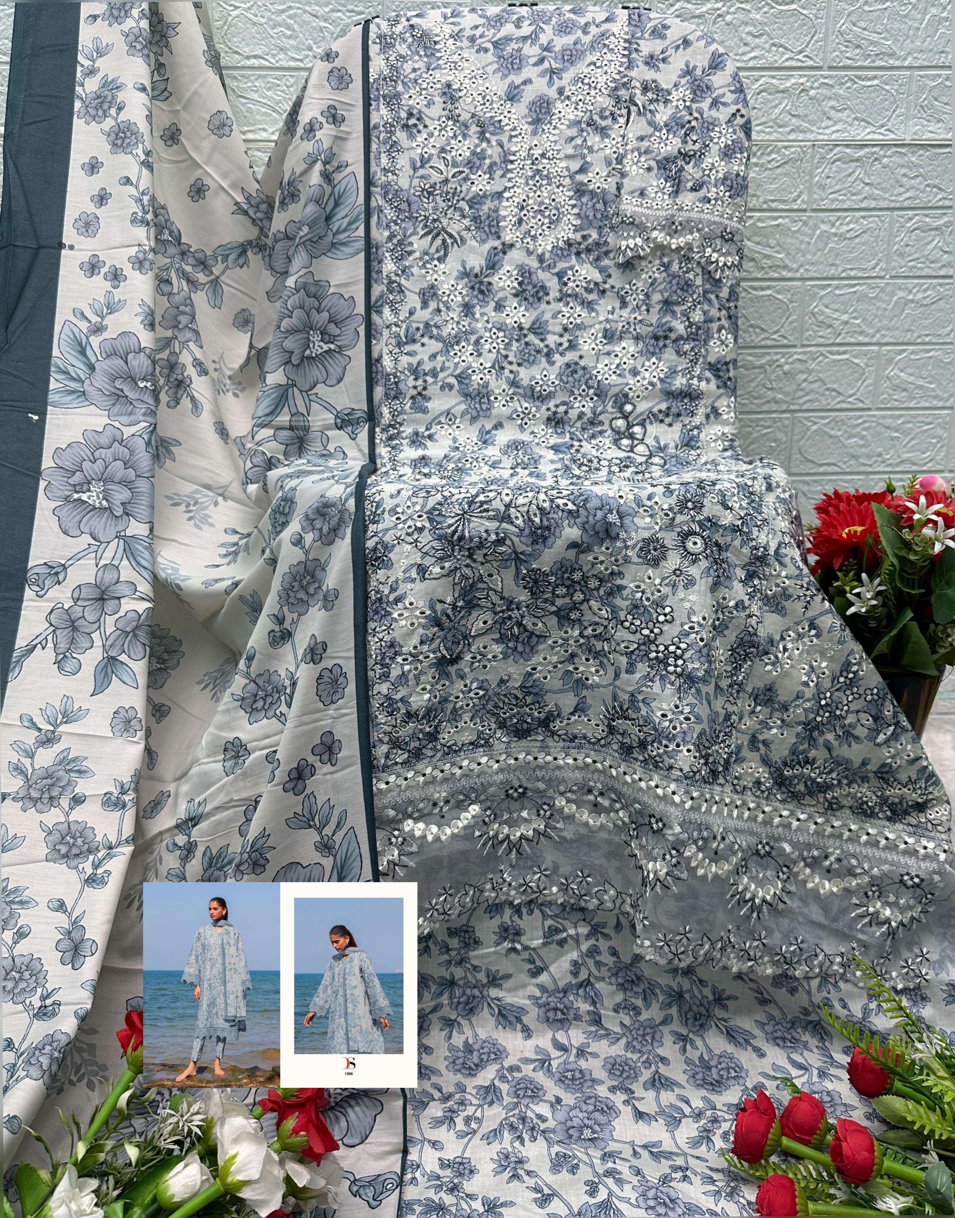 DEEPSY SUITS JADE PREMIUM VOL 3 COTTON EMBROIDERY DESIGNER WORK SALWAR KAMEEZ 