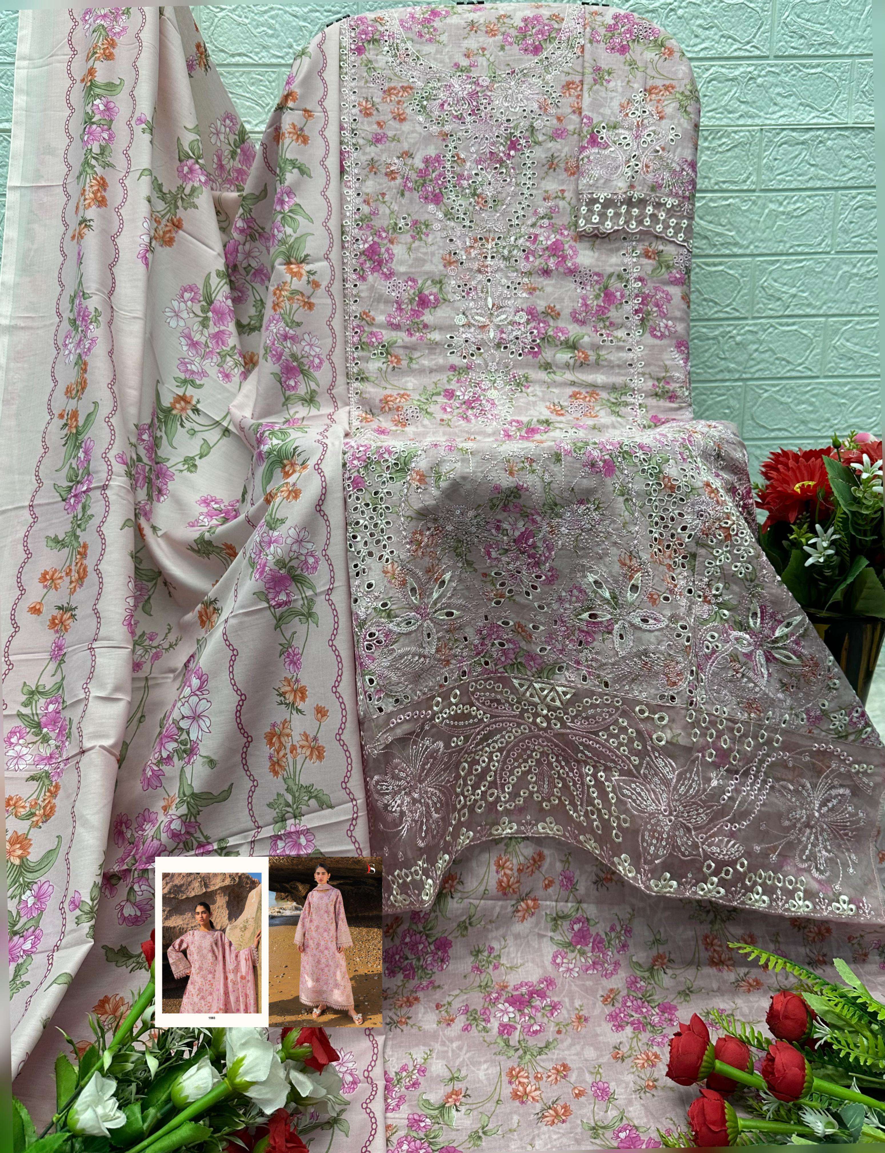 DEEPSY SUITS JADE PREMIUM VOL 3 COTTON EMBROIDERY DESIGNER WORK SALWAR KAMEEZ 