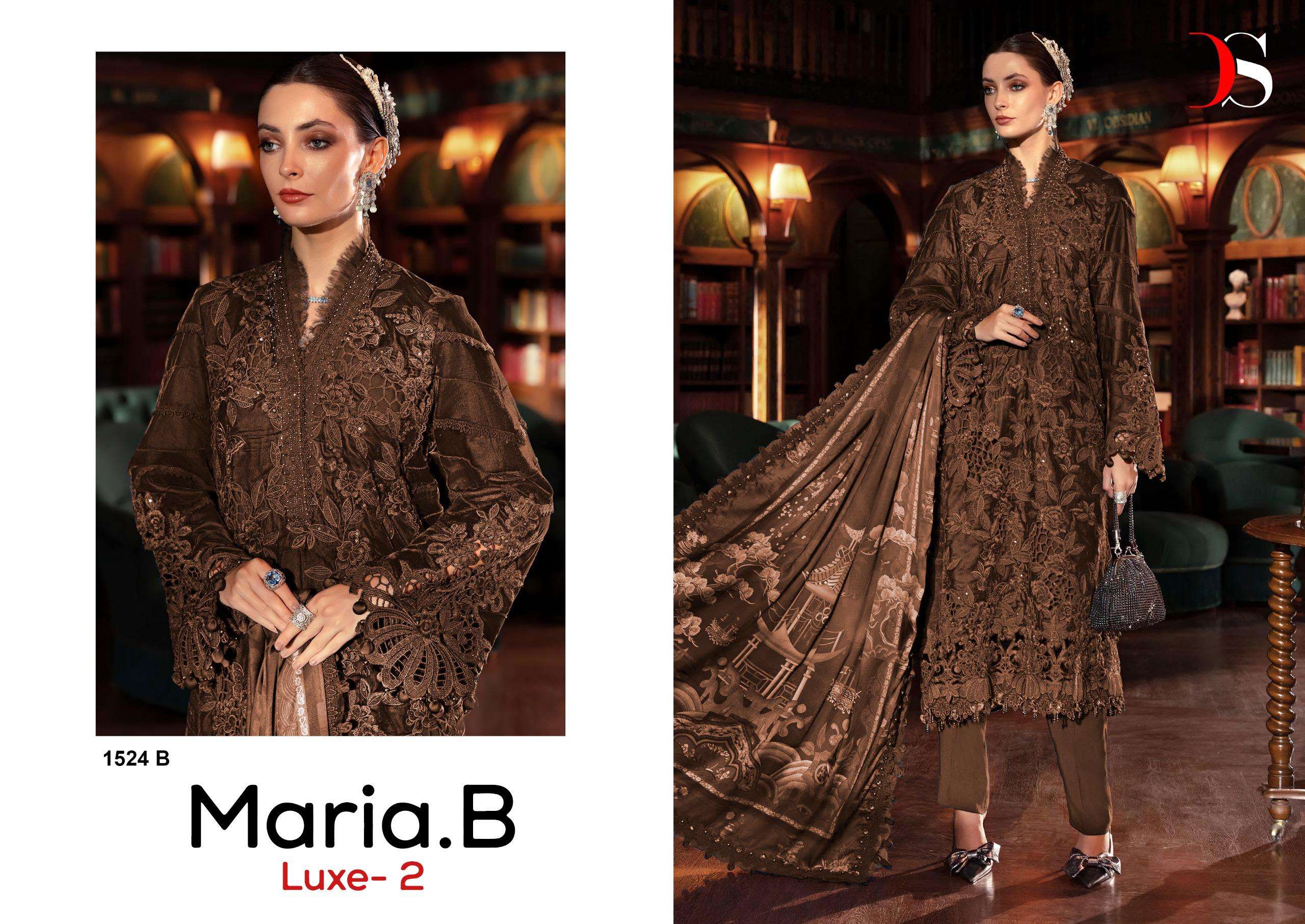 DEEPSY SUITS MARIA B LUXE VOL 2 HIT DESIGN 1524 VISCOSE EMBROIDERY DESIGNER SUIT