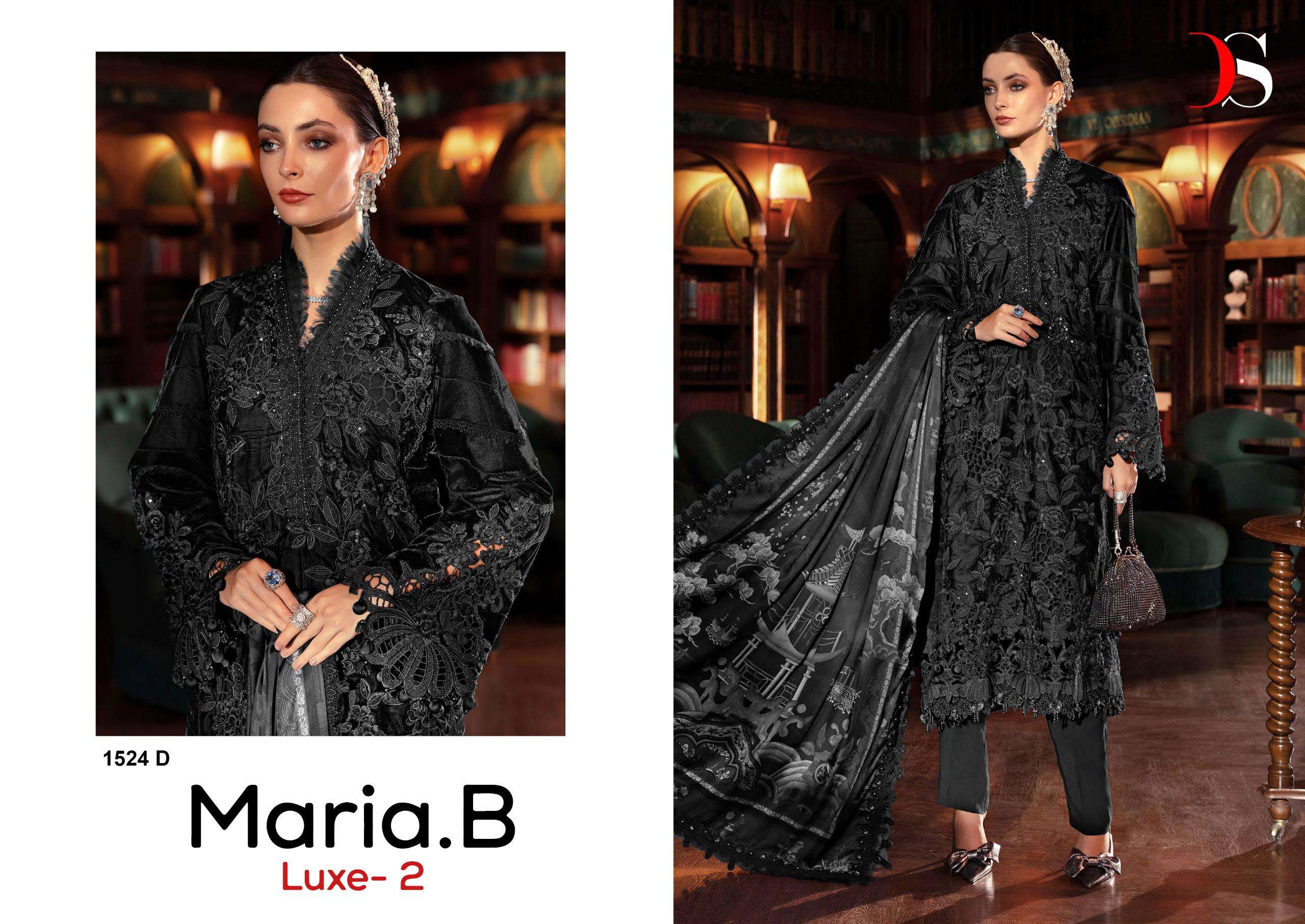 DEEPSY SUITS MARIA B LUXE VOL 2 HIT DESIGN 1524 VISCOSE EMBROIDERY DESIGNER SUIT