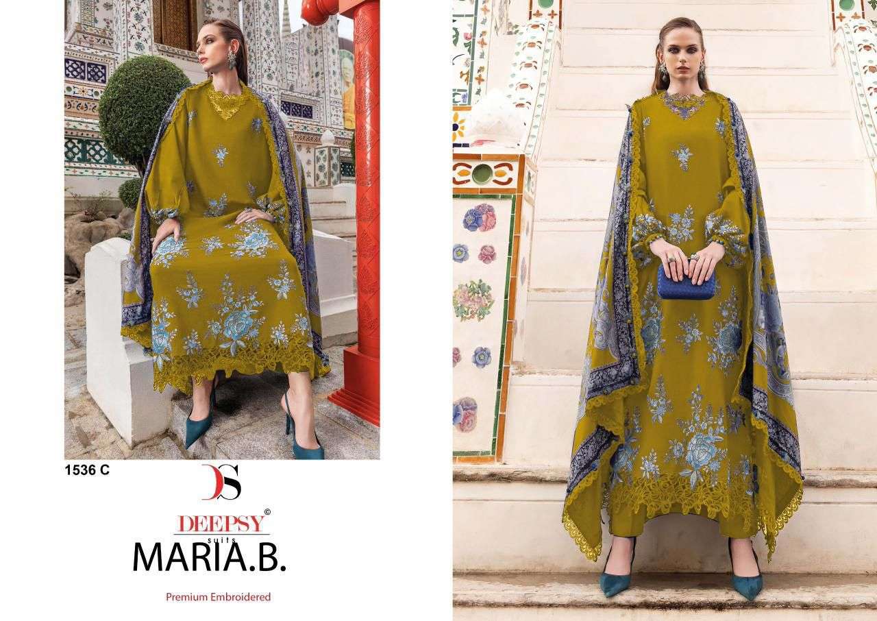 DEEPSY SUITS MARIA B PREMIUM EMBROIDERED RAYON VOL 4 HIT DESIGN 1536