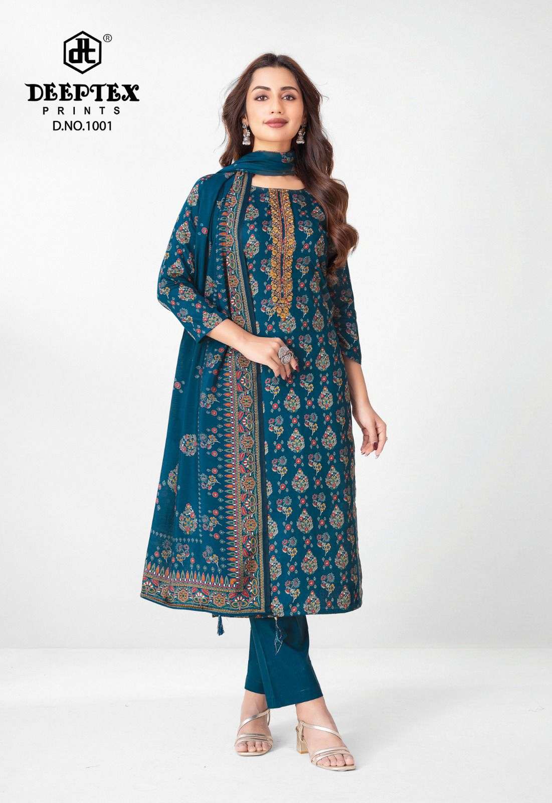 DEEPTEX PRINTS MAUSAMI JAM SATIN PRINT WITH FANCY WORK SUIT