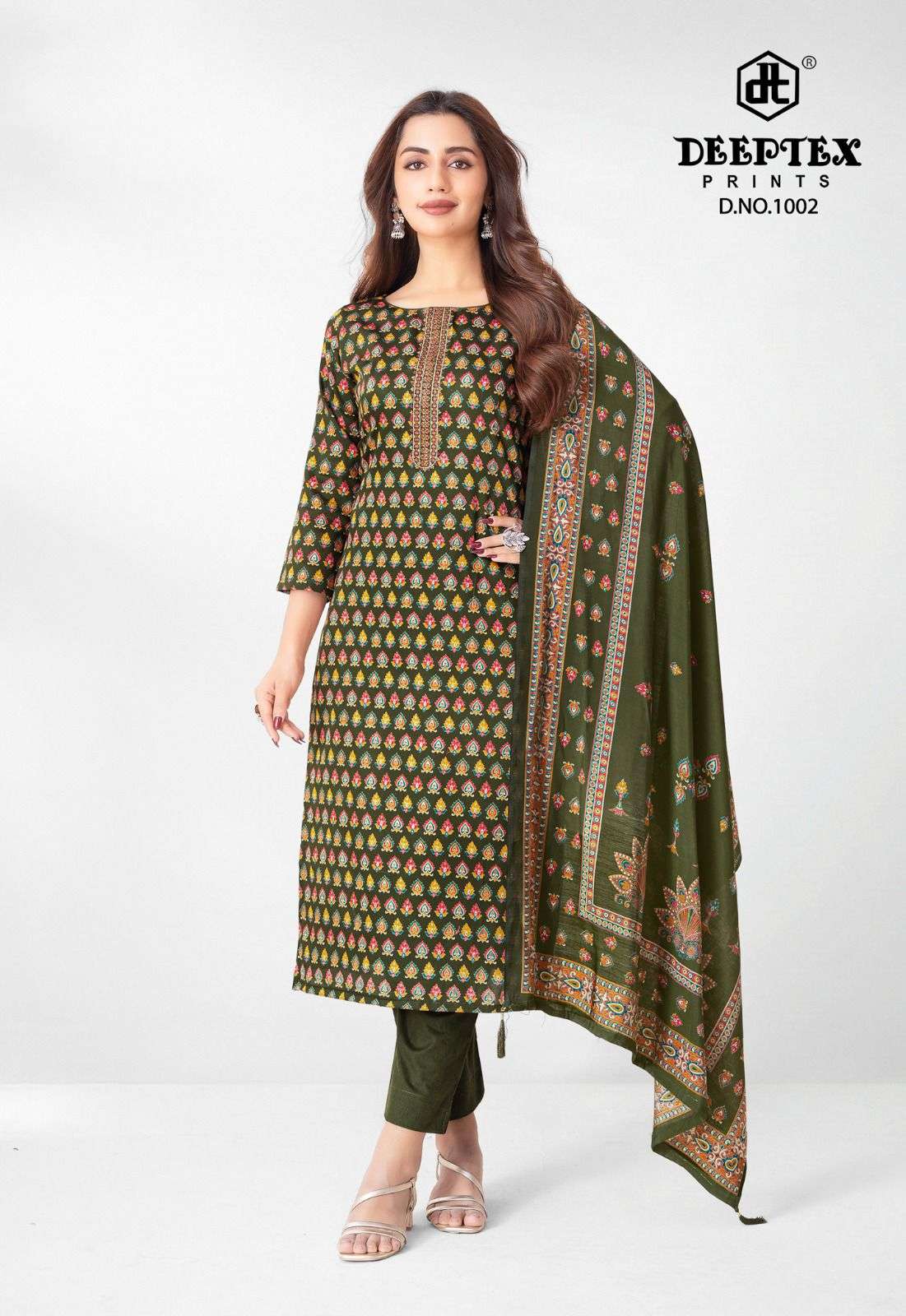 DEEPTEX PRINTS MAUSAMI JAM SATIN PRINT WITH FANCY WORK SUIT