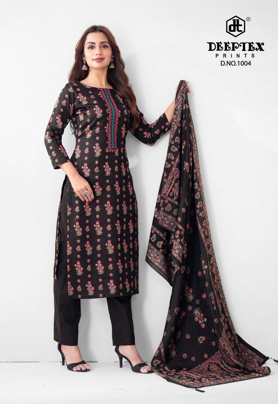 DEEPTEX PRINTS MAUSAMI JAM SATIN PRINT WITH FANCY WORK SUIT