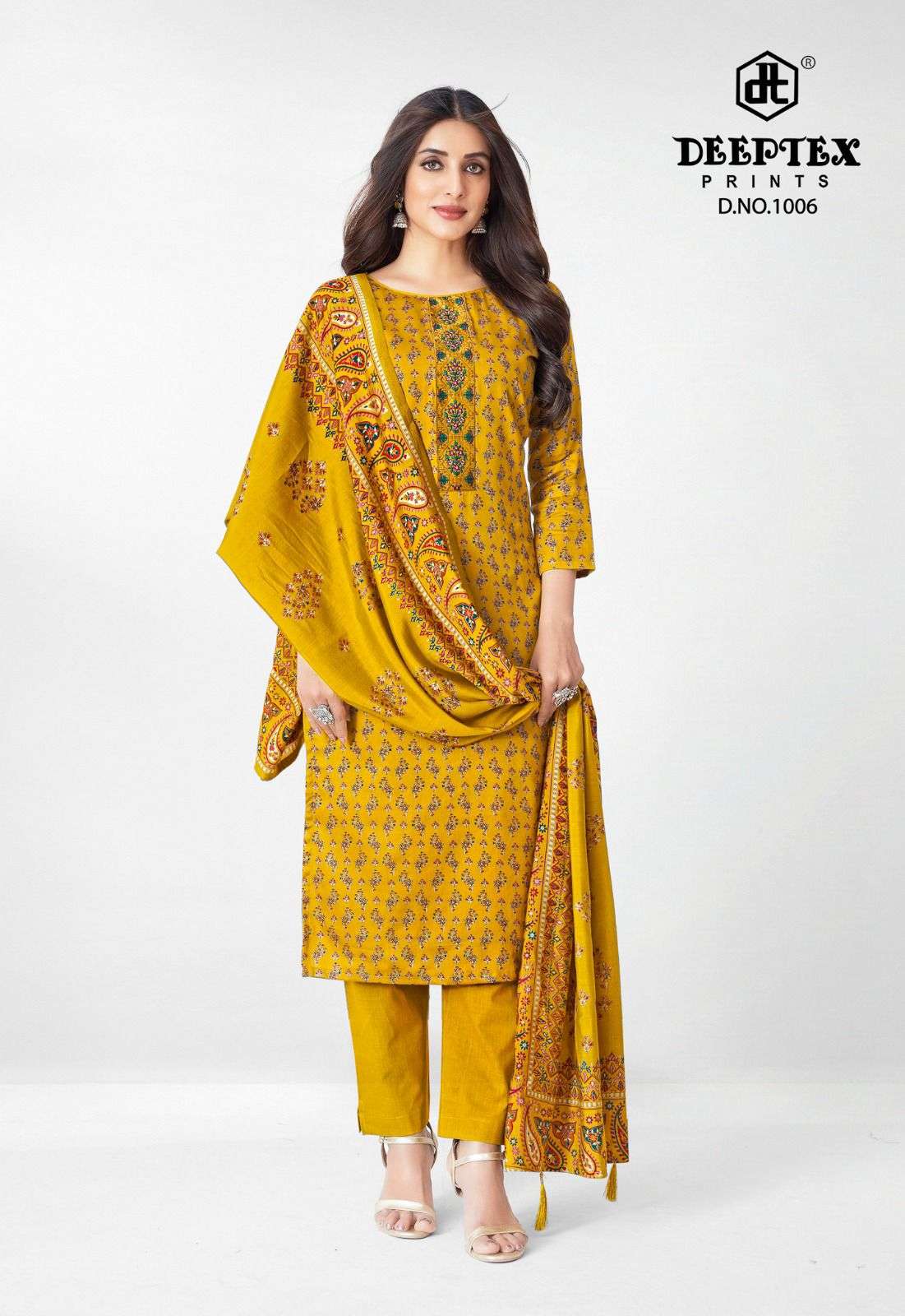 DEEPTEX PRINTS MAUSAMI JAM SATIN PRINT WITH FANCY WORK SUIT