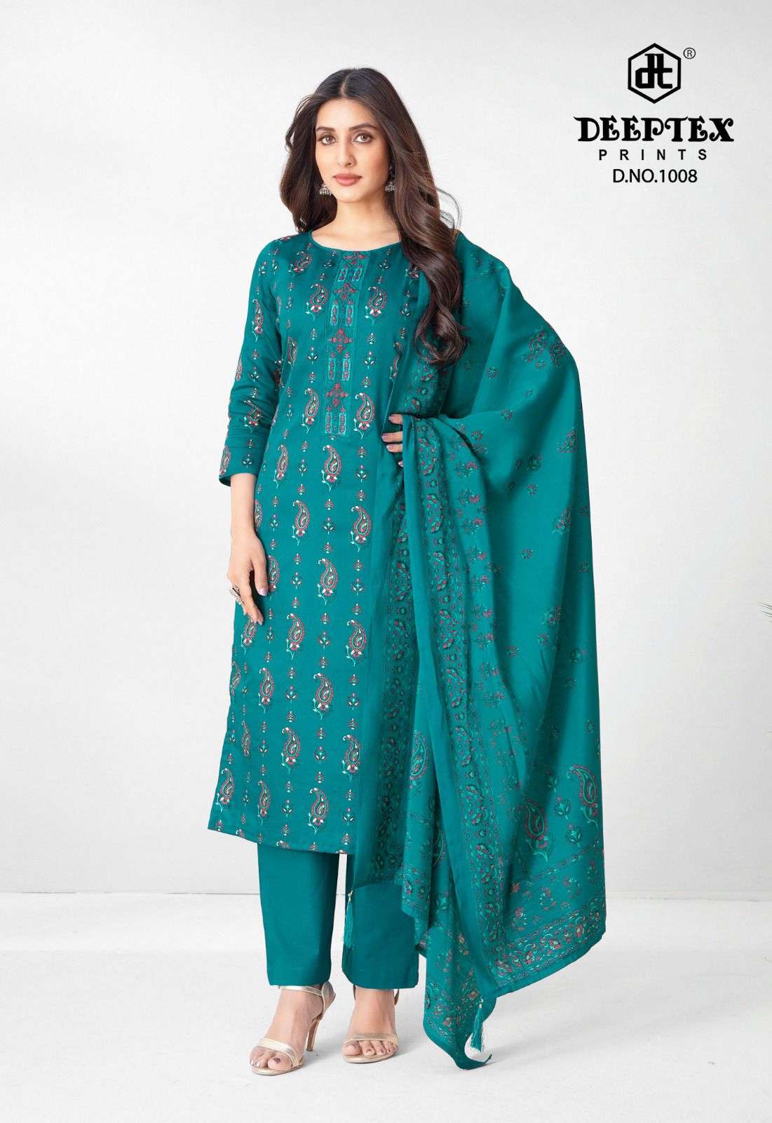 DEEPTEX PRINTS MAUSAMI JAM SATIN PRINT WITH FANCY WORK SUIT