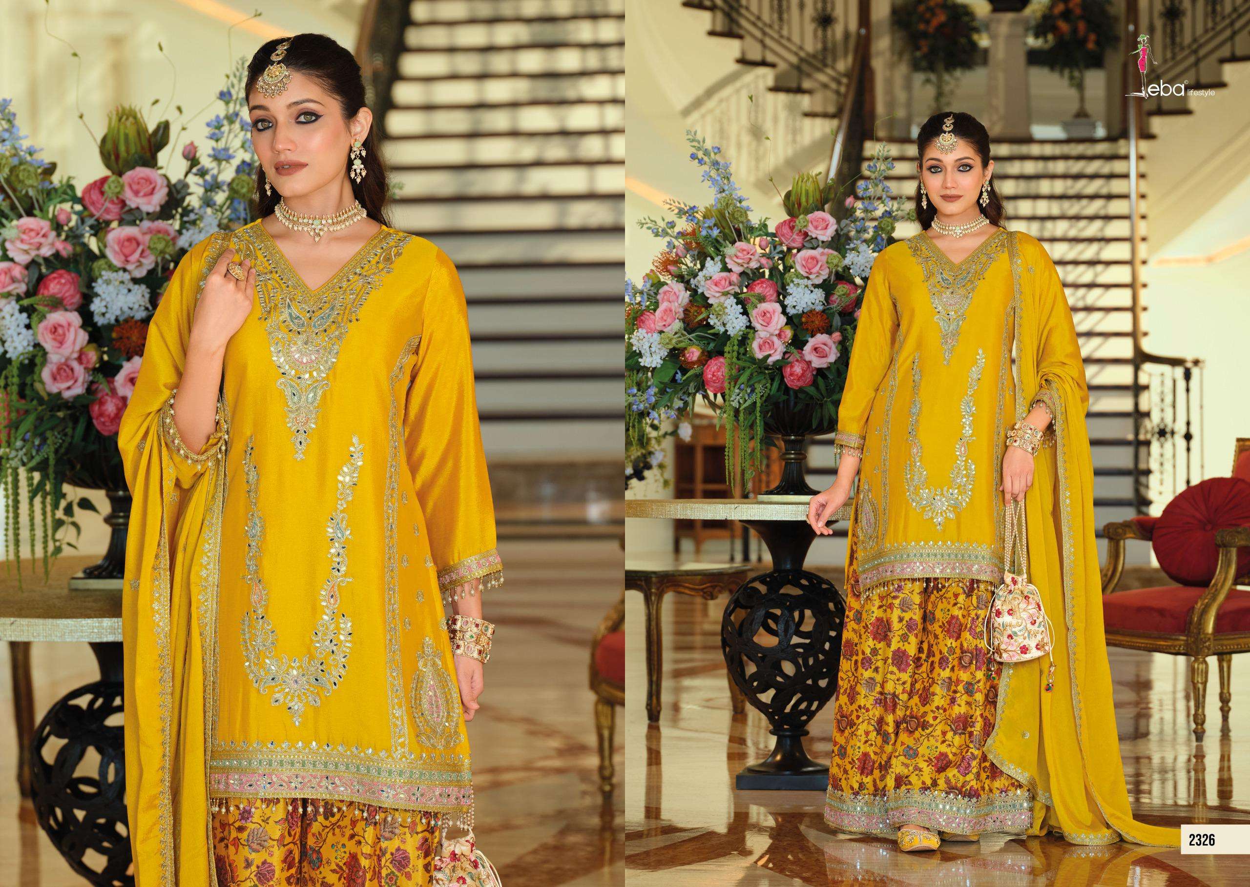 EBA LIFESTYLE RANG VOL 3 HEAVY EMBROIDERY DESIGNER WEDDING WEAR SUIT