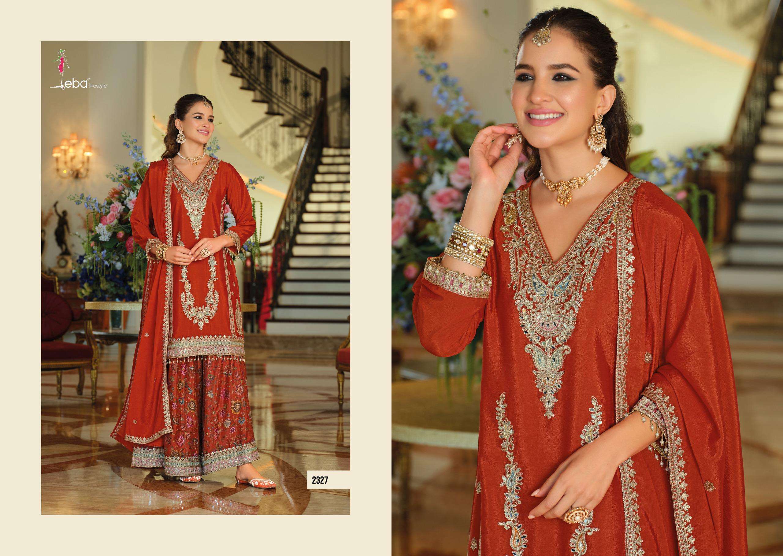 EBA LIFESTYLE RANG VOL 3 HEAVY EMBROIDERY DESIGNER WEDDING WEAR SUIT