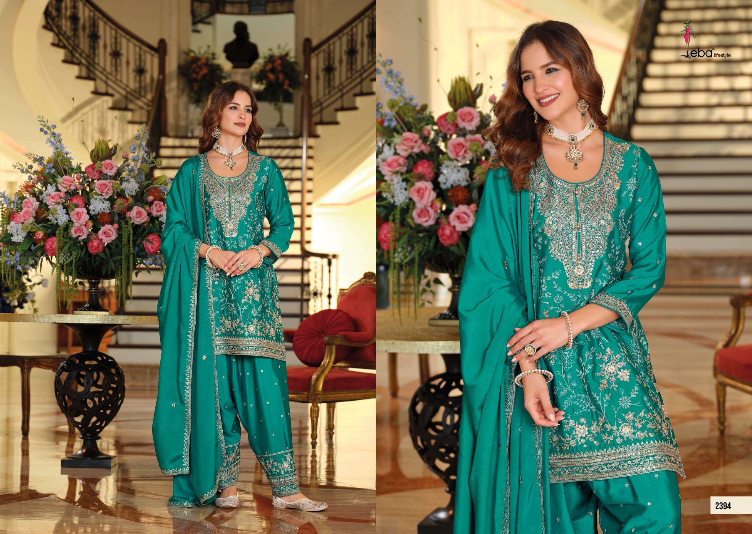 EBA LIFESTYLE SANDHIYA HEAVY BEAUTIFUL EMBROIDERY DESIGNER FESTIVE WEAR LADIES SUIT