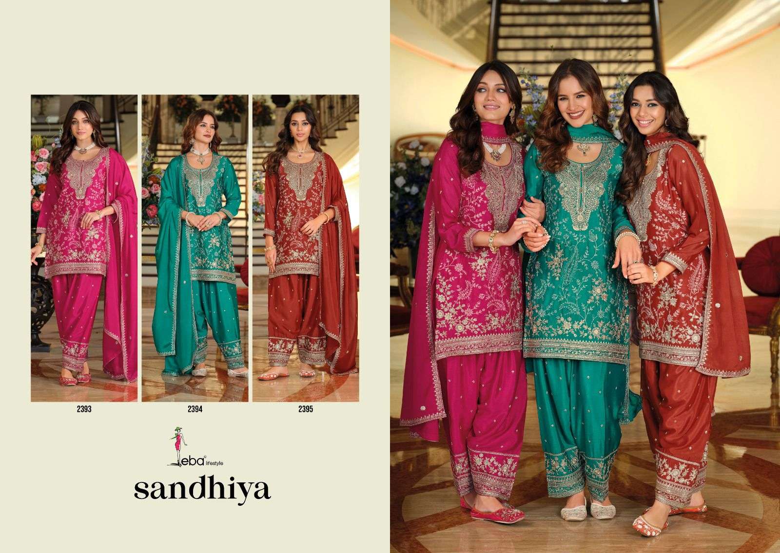 EBA LIFESTYLE SANDHIYA HEAVY BEAUTIFUL EMBROIDERY DESIGNER FESTIVE WEAR LADIES SUIT