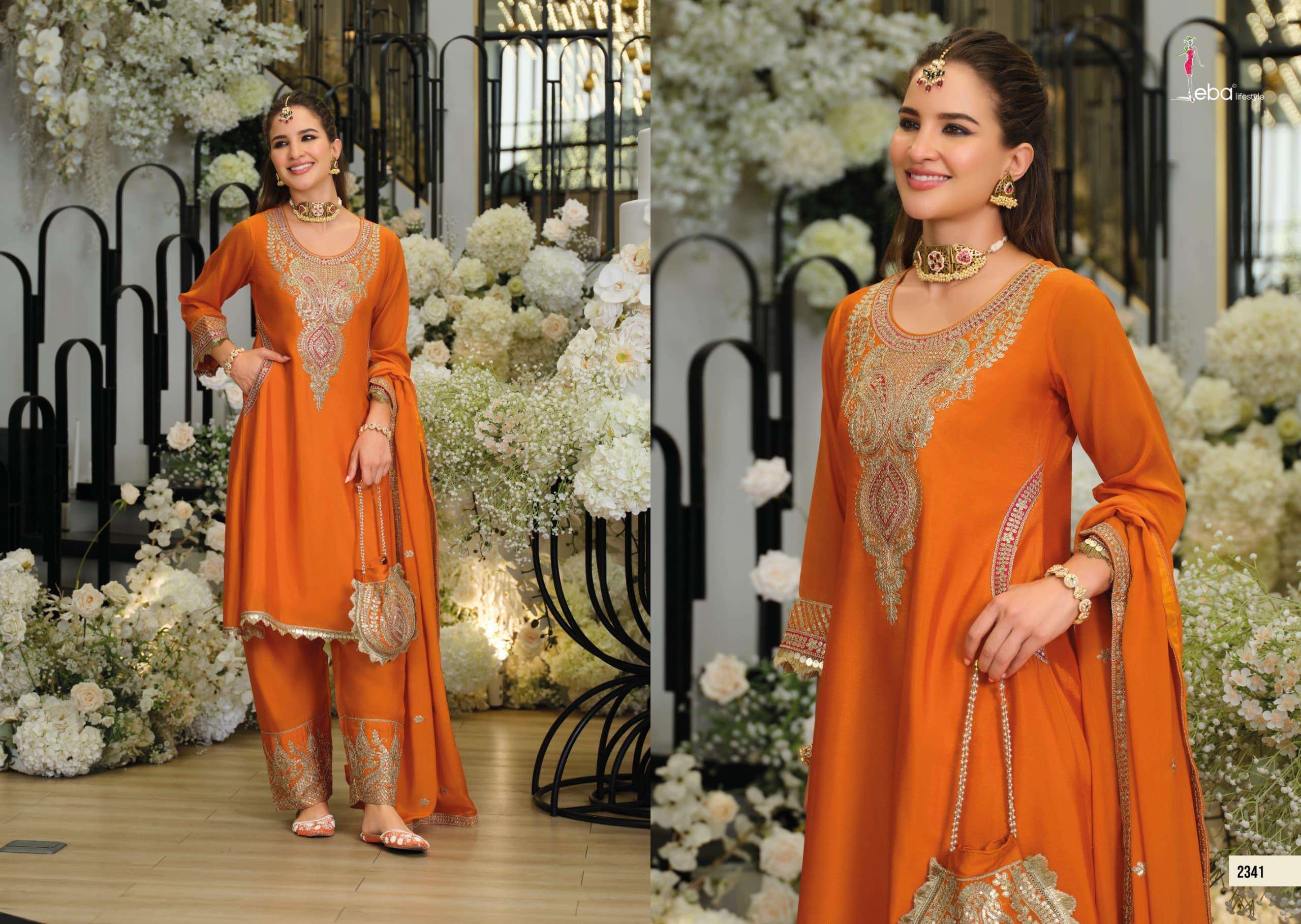 EBA LIFESTYLLE SEJAL HEAVY EMBROIDERY DESIGNER FESTIVE WEAR LADIES SUIT