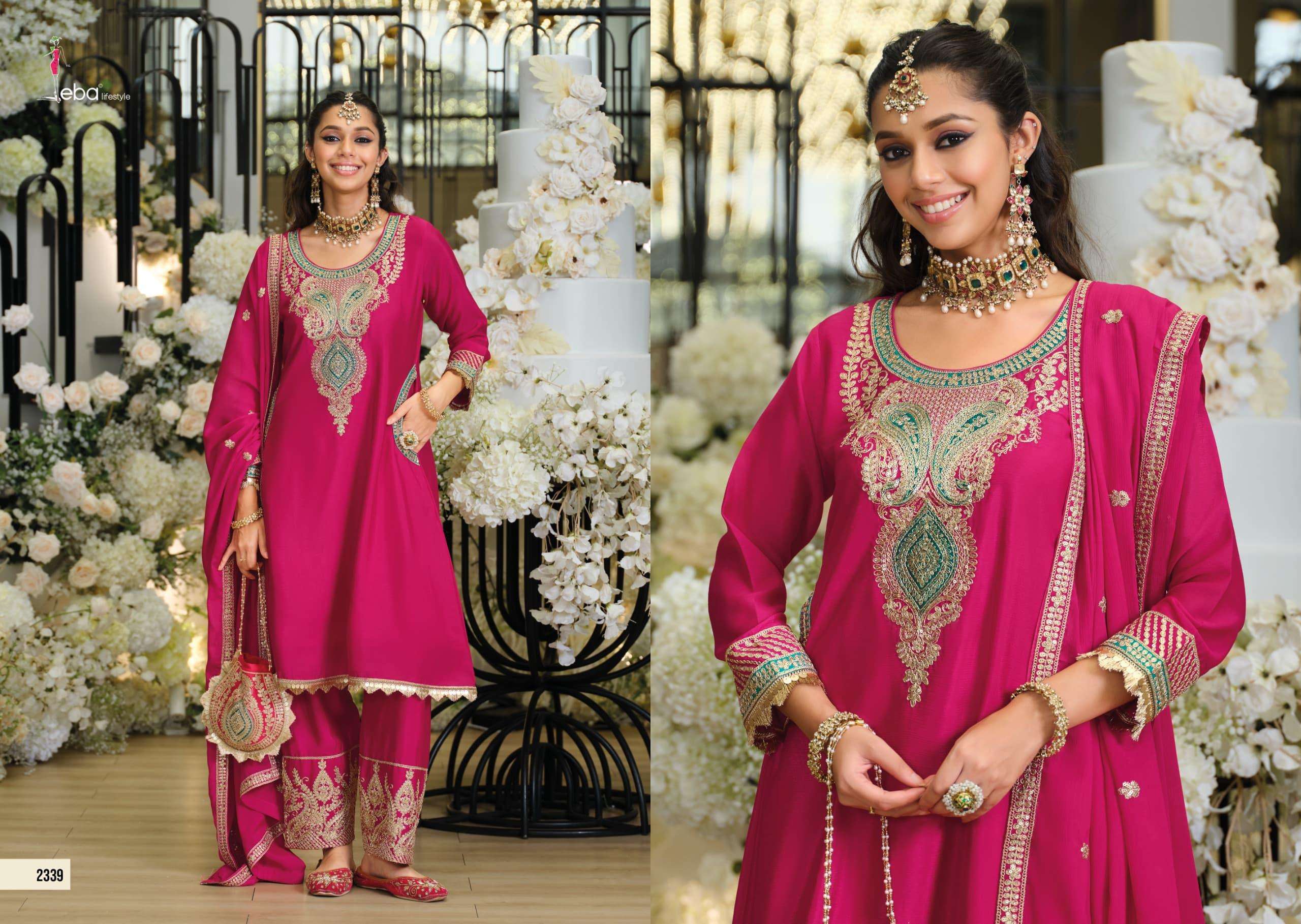 EBA LIFESTYLLE SEJAL HEAVY EMBROIDERY DESIGNER FESTIVE WEAR LADIES SUIT