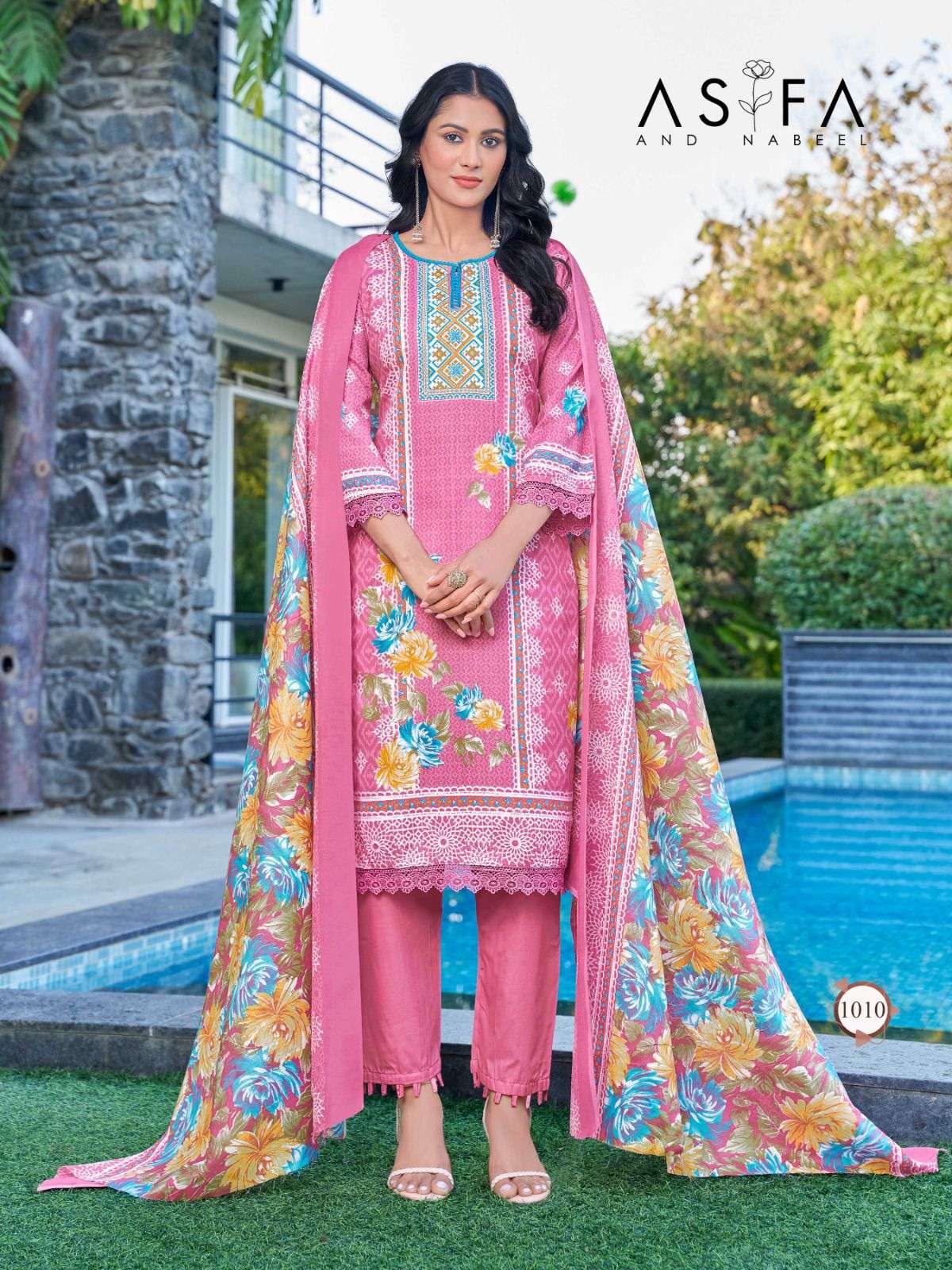 FALAK INTERNATIONAL ASIFA AND NABEEL VOL 1 COTTON DIGITAL PRINTS SALWAR SUIT
