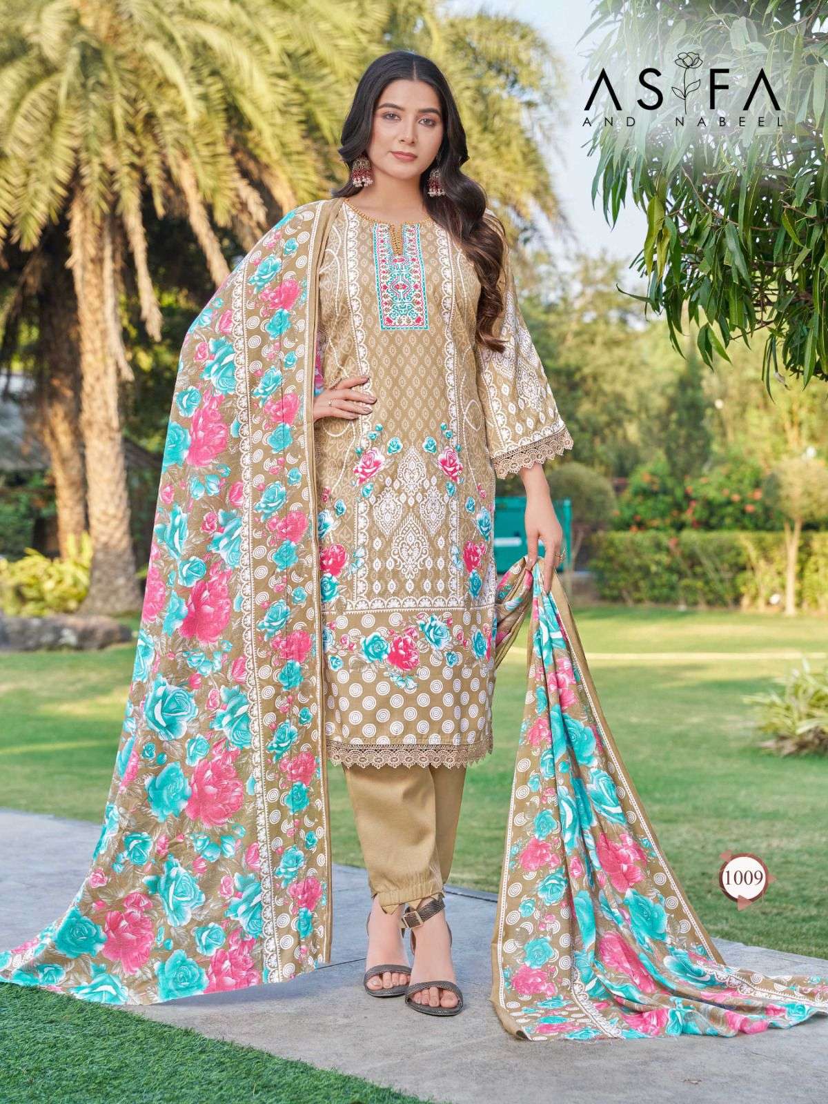 FALAK INTERNATIONAL ASIFA AND NABEEL VOL 1 COTTON DIGITAL PRINTS SALWAR SUIT