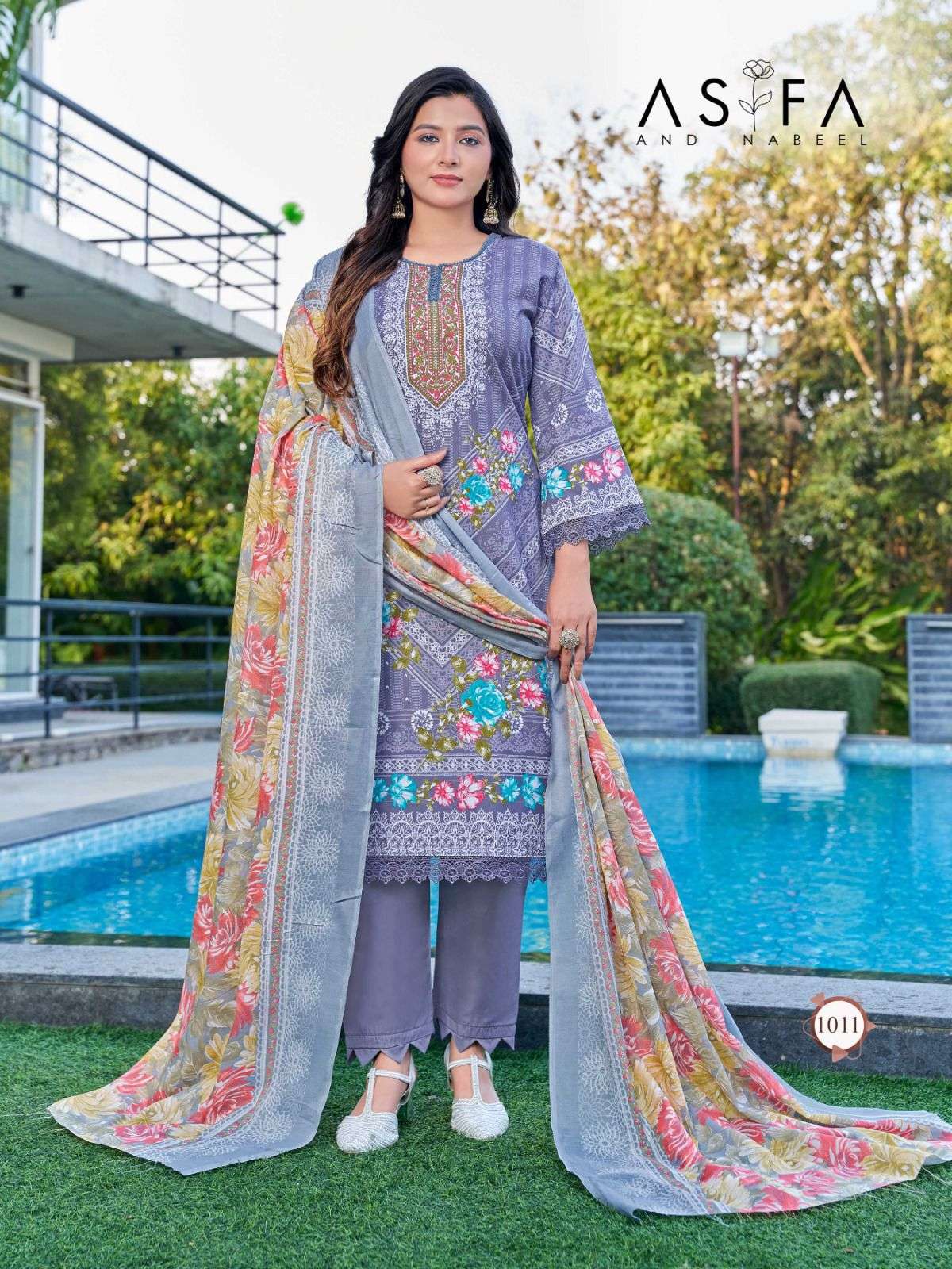 FALAK INTERNATIONAL ASIFA AND NABEEL VOL 1 COTTON DIGITAL PRINTS SALWAR SUIT