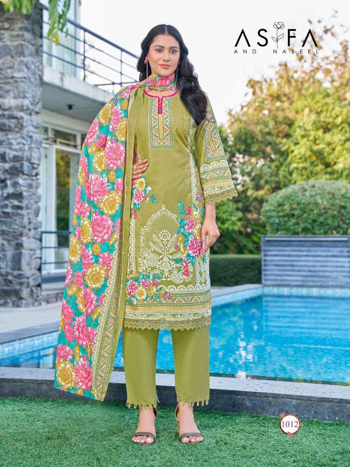 FALAK INTERNATIONAL ASIFA AND NABEEL VOL 1 COTTON DIGITAL PRINTS SALWAR SUIT