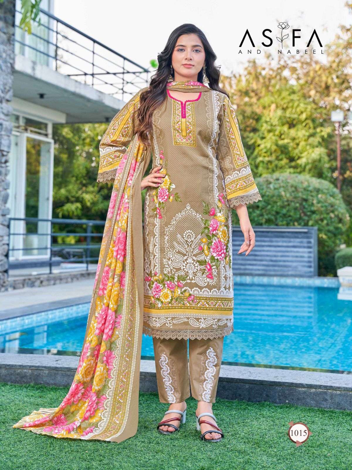 FALAK INTERNATIONAL ASIFA AND NABEEL VOL 1 COTTON DIGITAL PRINTS SALWAR SUIT