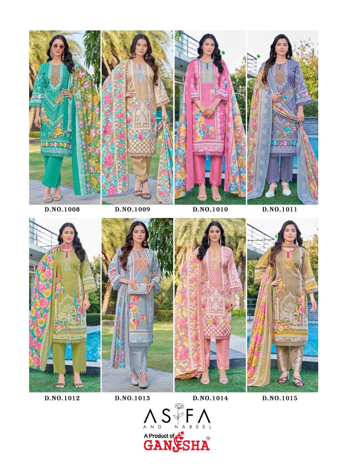 FALAK INTERNATIONAL ASIFA AND NABEEL VOL 1 COTTON DIGITAL PRINTS SALWAR SUIT