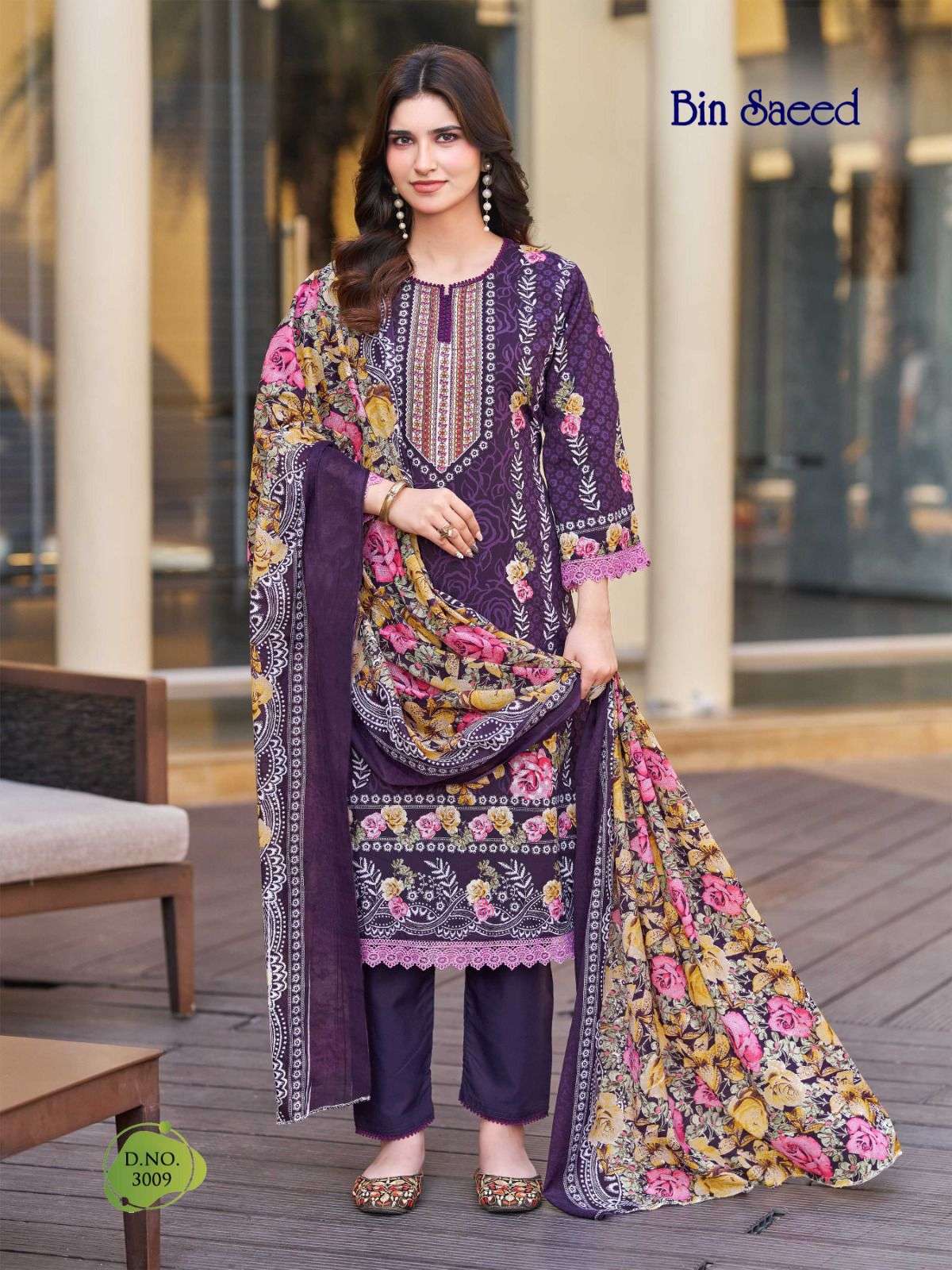 FALAK INTERNATIONAL BIN SAEED VOL 3 COTTON DIGITAL PRINT SALWAR SUIT
