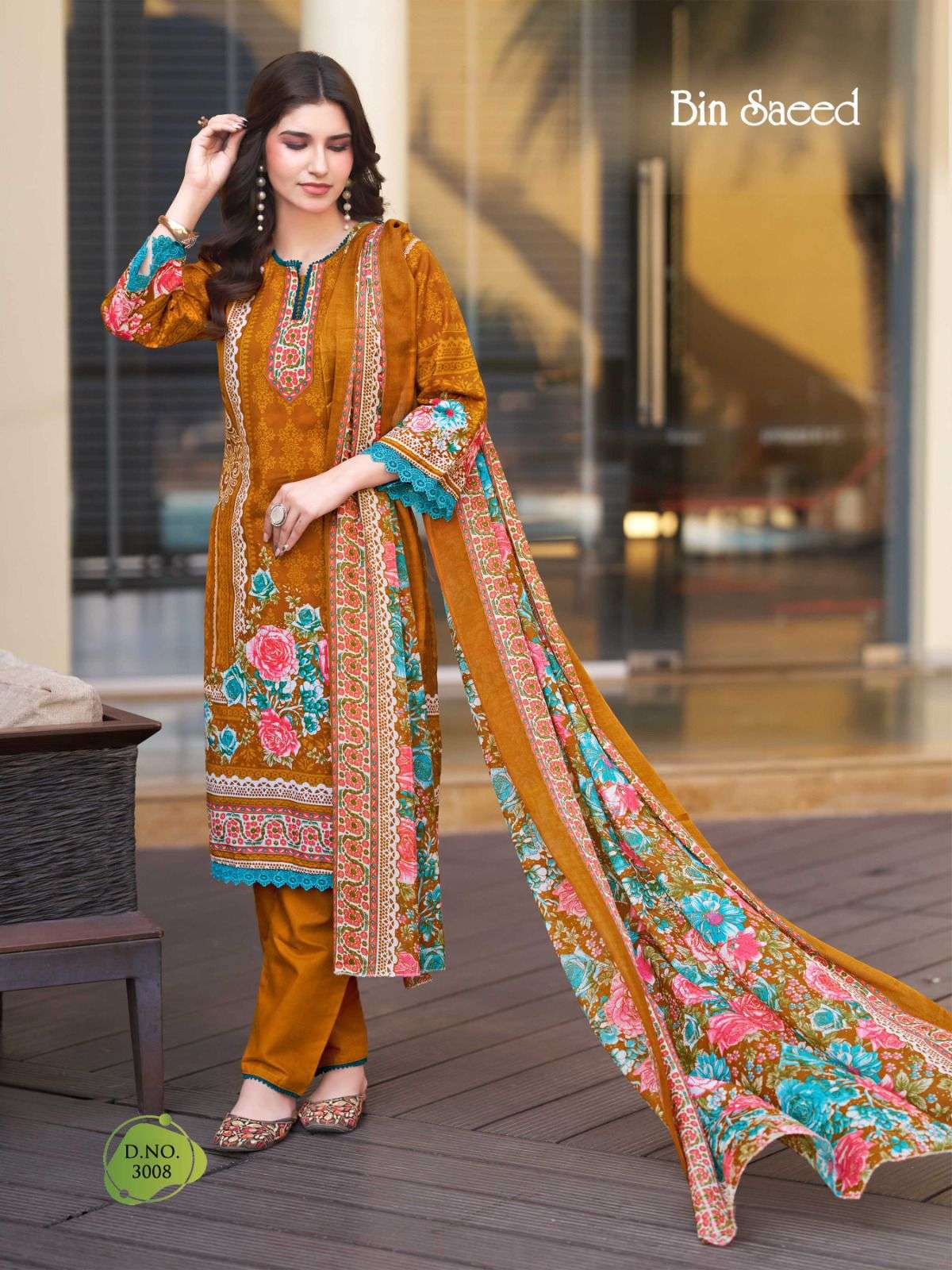 FALAK INTERNATIONAL BIN SAEED VOL 3 COTTON DIGITAL PRINT SALWAR SUIT
