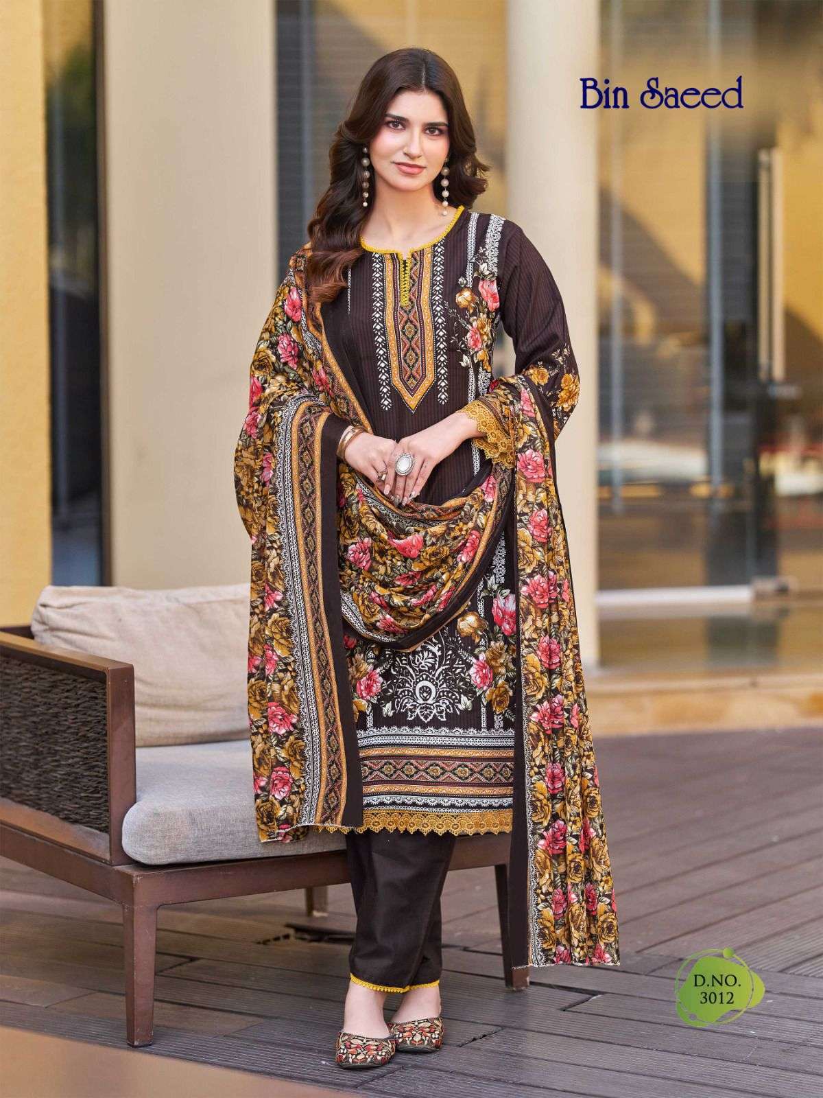 FALAK INTERNATIONAL BIN SAEED VOL 3 COTTON DIGITAL PRINT SALWAR SUIT