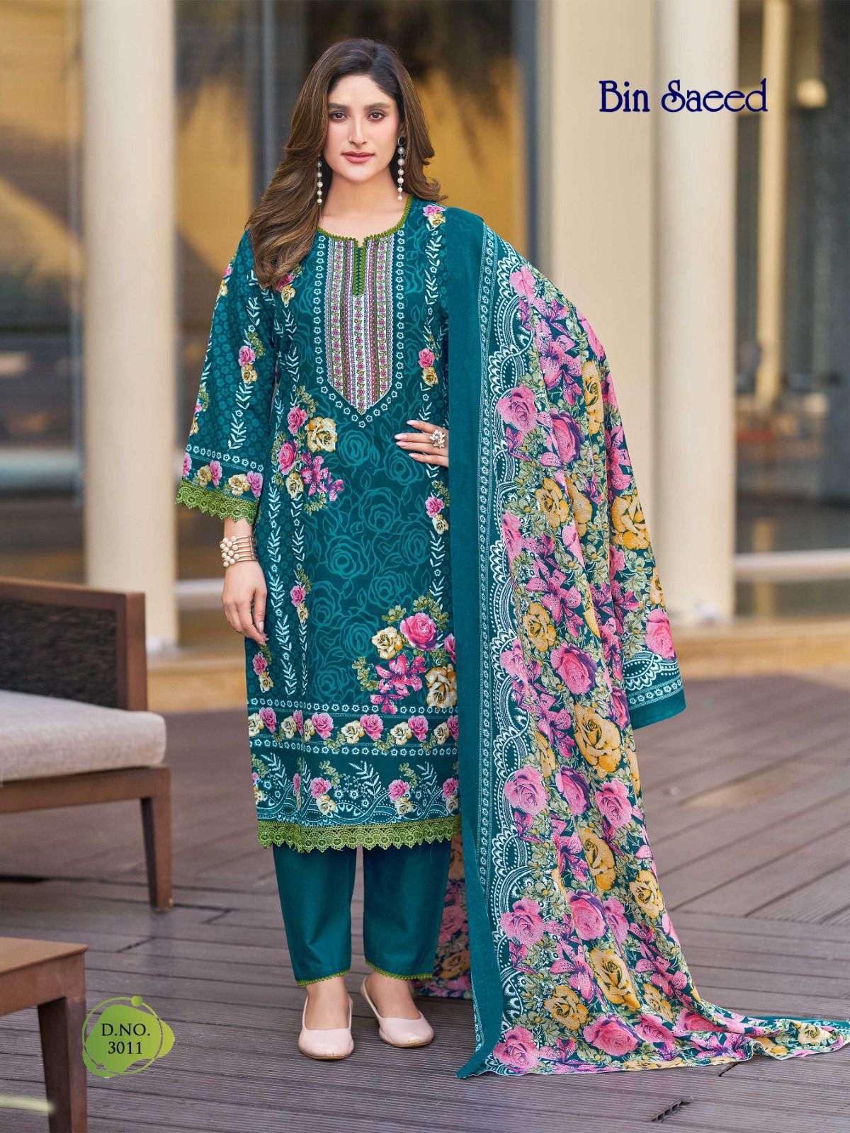 FALAK INTERNATIONAL BIN SAEED VOL 3 COTTON DIGITAL PRINT SALWAR SUIT