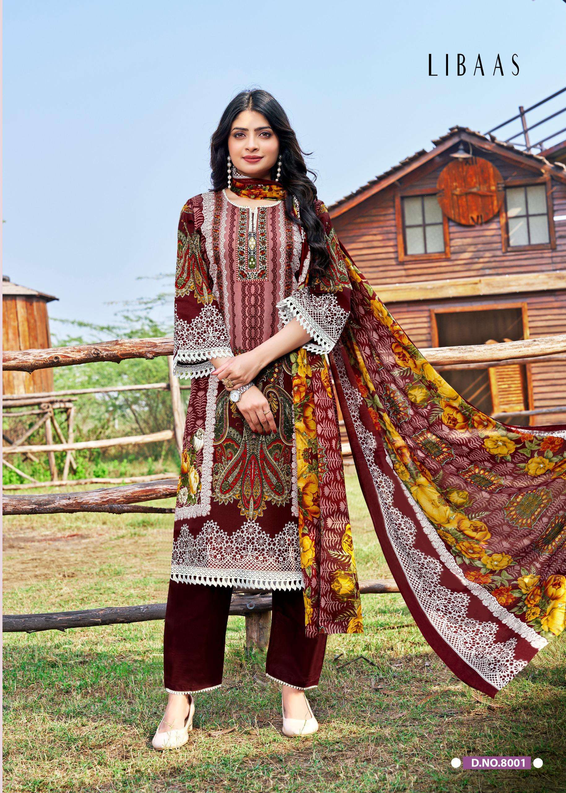 FALAK INTERNATIONAL LIBAAS VOL 8 COTTON DIGITAL STYLE PRINTS SALWAR SUIT