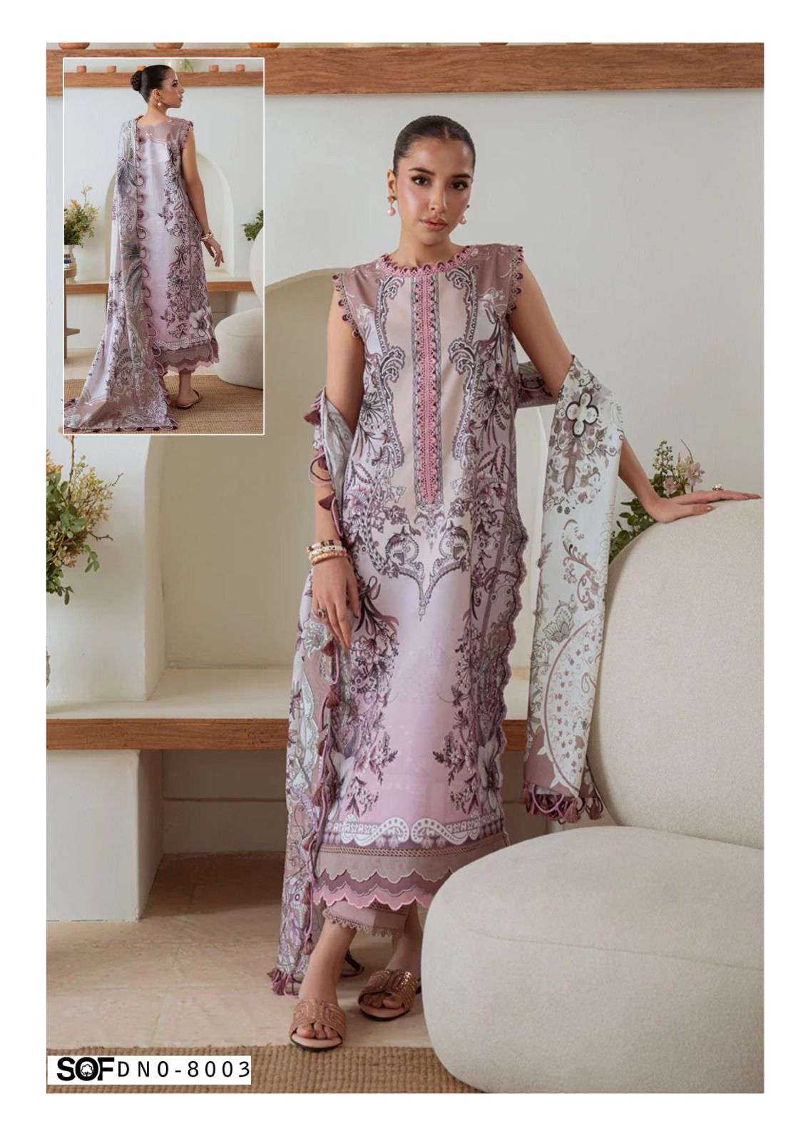 FALAK INTERNATIONAL SAIRA RIZWAN VOL 8 LAWN COTTON DIGITAL PRINT SALWAR SUIT