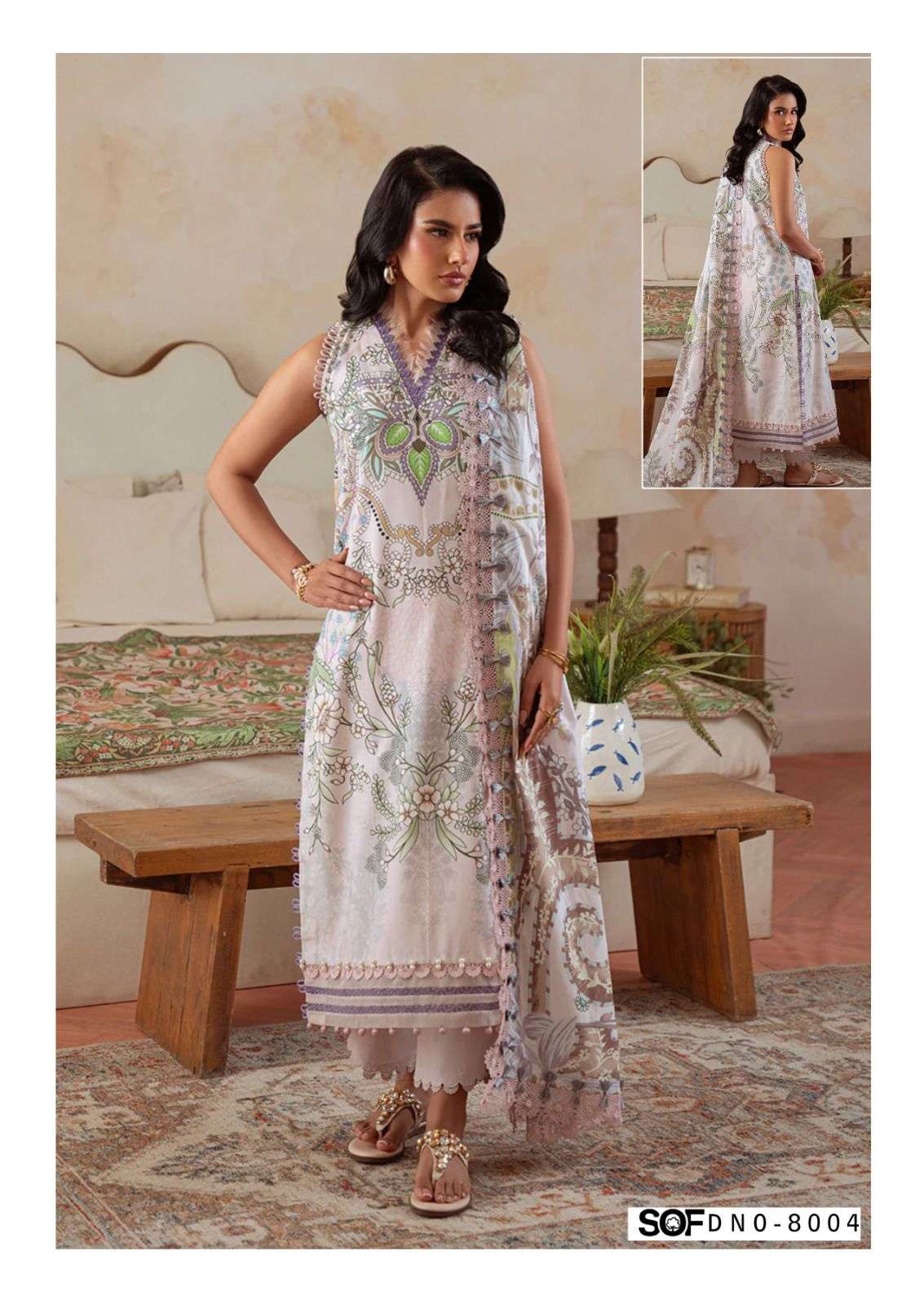 FALAK INTERNATIONAL SAIRA RIZWAN VOL 8 LAWN COTTON DIGITAL PRINT SALWAR SUIT