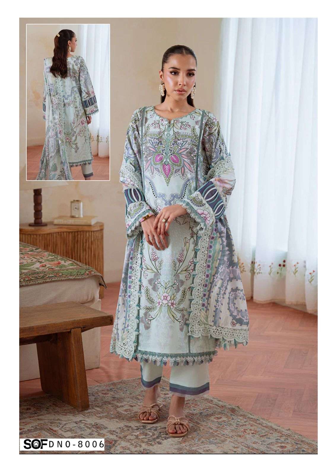 FALAK INTERNATIONAL SAIRA RIZWAN VOL 8 LAWN COTTON DIGITAL PRINT SALWAR SUIT