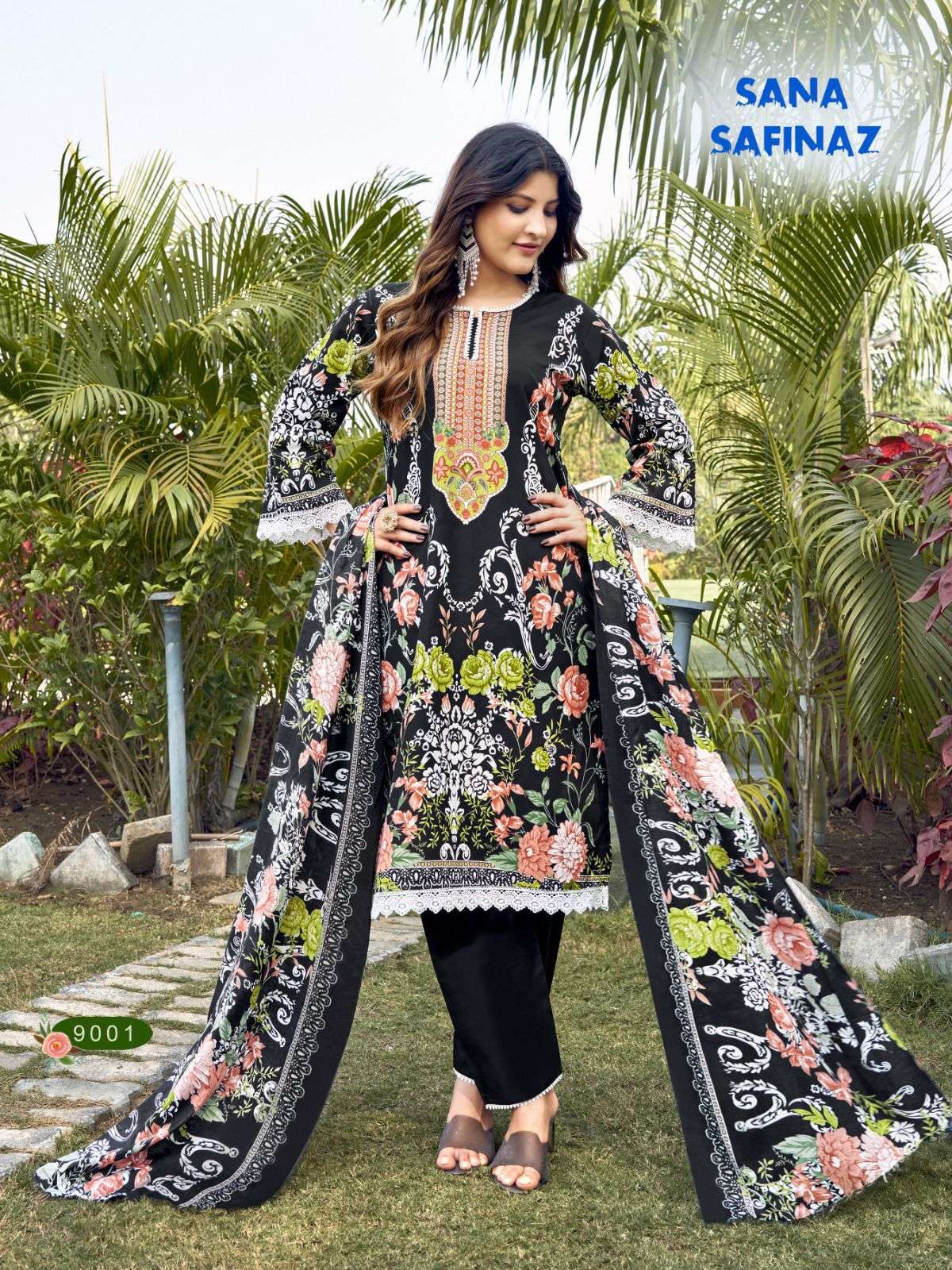 FALAK INTERNATIONAL SANA SAFINAZ VOL 9 COTTON DIGITAL KARACHI STYLE PRINT SUIT