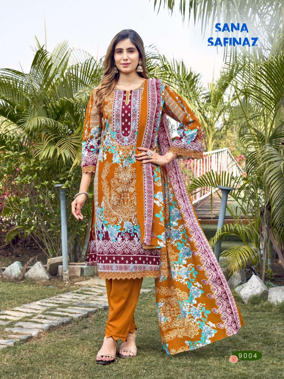 FALAK INTERNATIONAL SANA SAFINAZ VOL 9 COTTON DIGITAL KARACHI STYLE PRINT SUIT