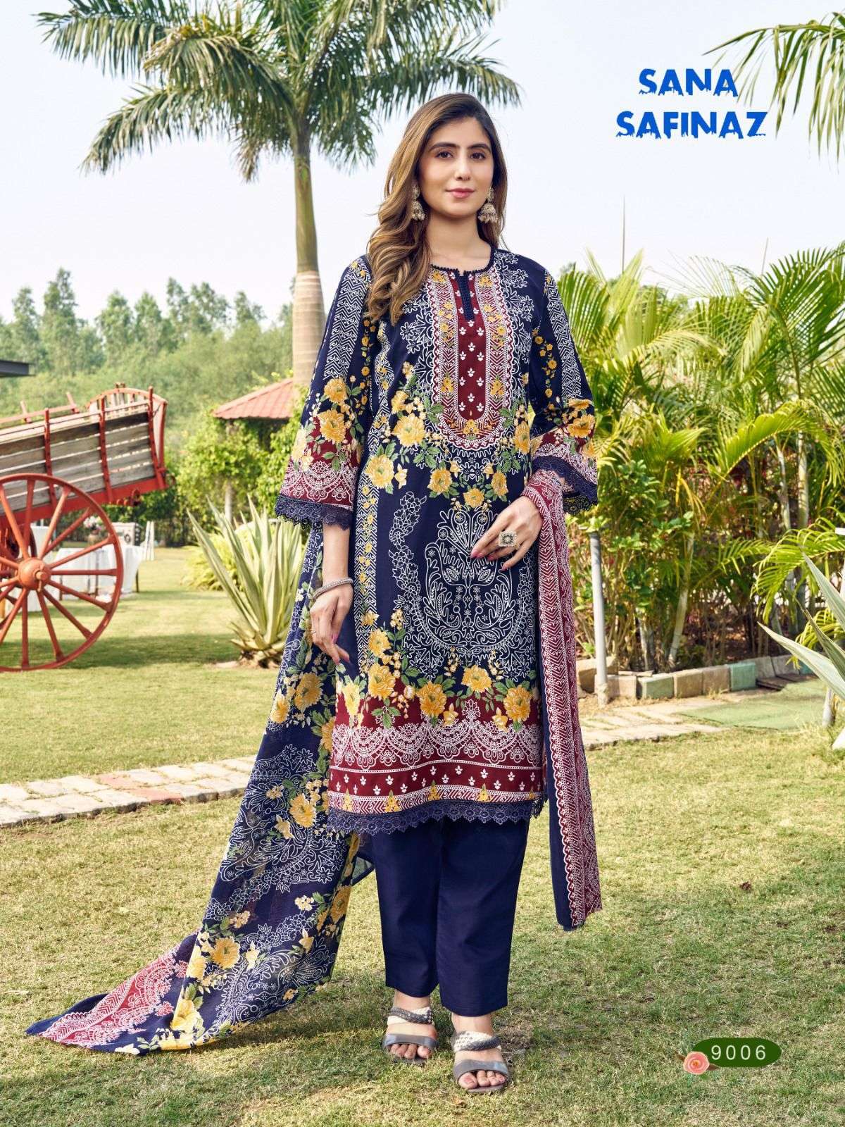FALAK INTERNATIONAL SANA SAFINAZ VOL 9 COTTON DIGITAL KARACHI STYLE PRINT SUIT
