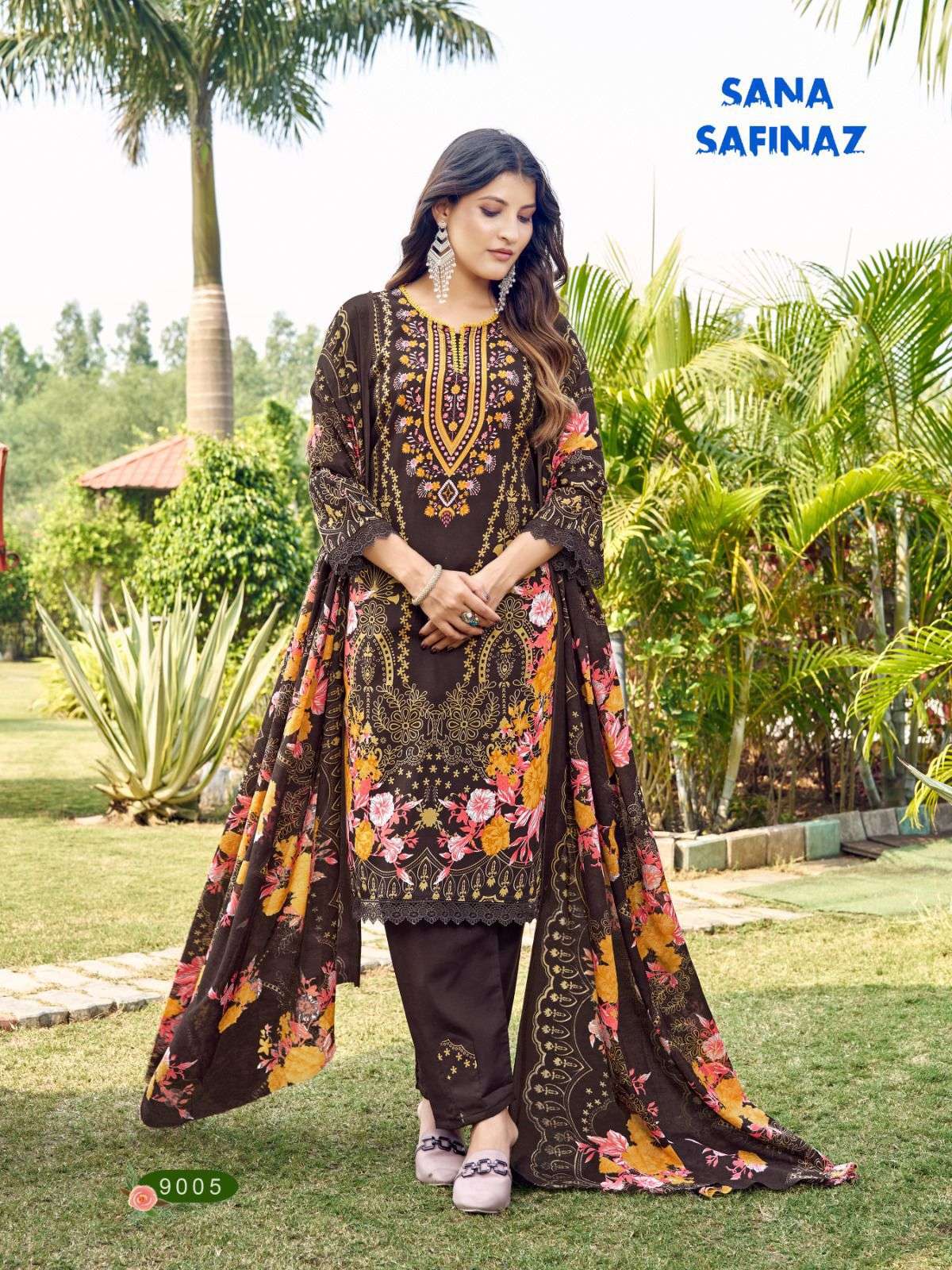 FALAK INTERNATIONAL SANA SAFINAZ VOL 9 COTTON DIGITAL KARACHI STYLE PRINT SUIT