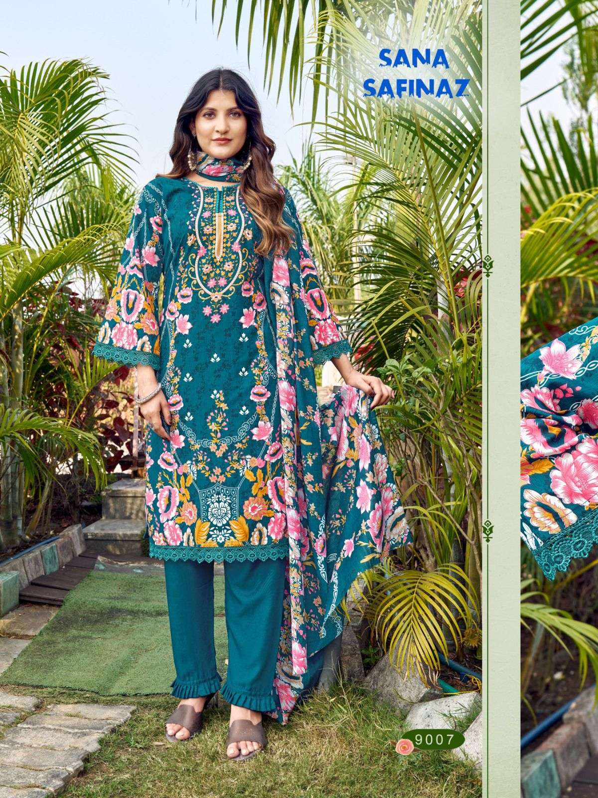 FALAK INTERNATIONAL SANA SAFINAZ VOL 9 COTTON DIGITAL KARACHI STYLE PRINT SUIT