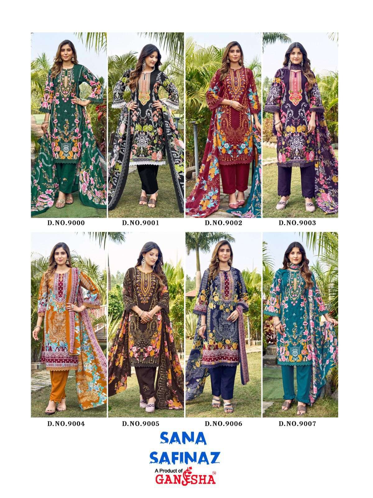FALAK INTERNATIONAL SANA SAFINAZ VOL 9 COTTON DIGITAL KARACHI STYLE PRINT SUIT