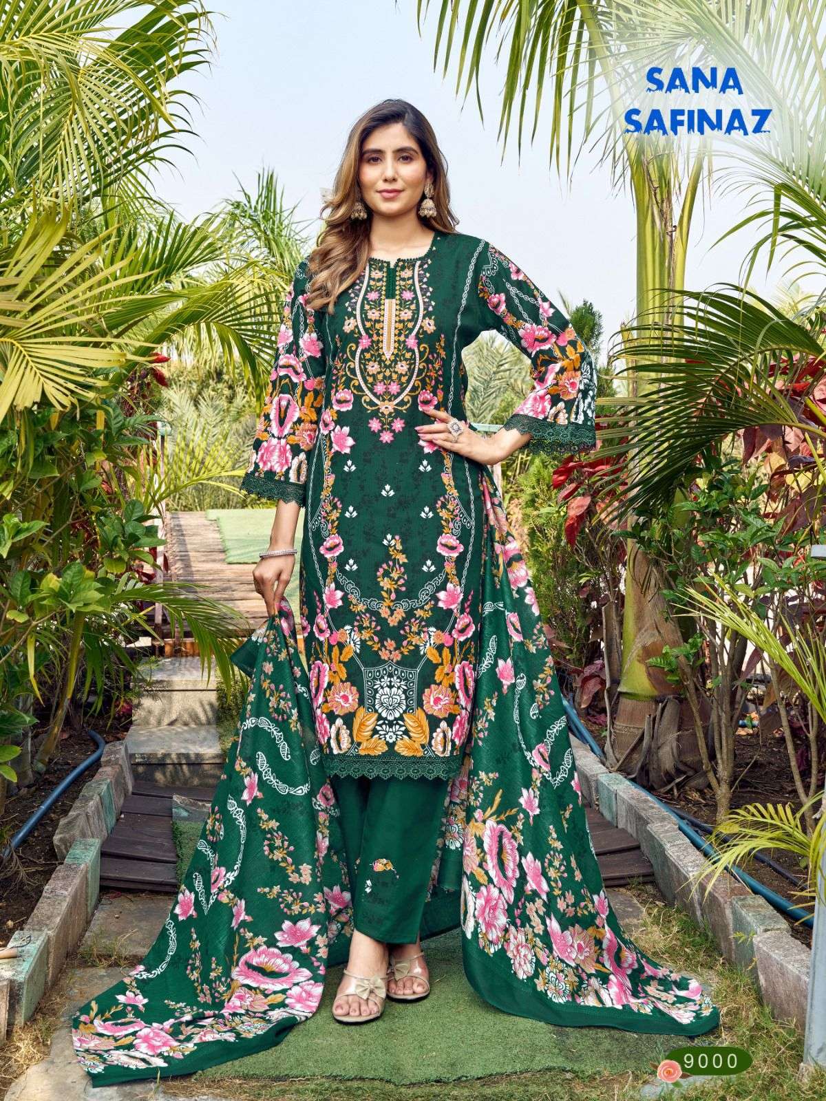 FALAK INTERNATIONAL SANA SAFINAZ VOL 9 COTTON DIGITAL KARACHI STYLE PRINT SUIT