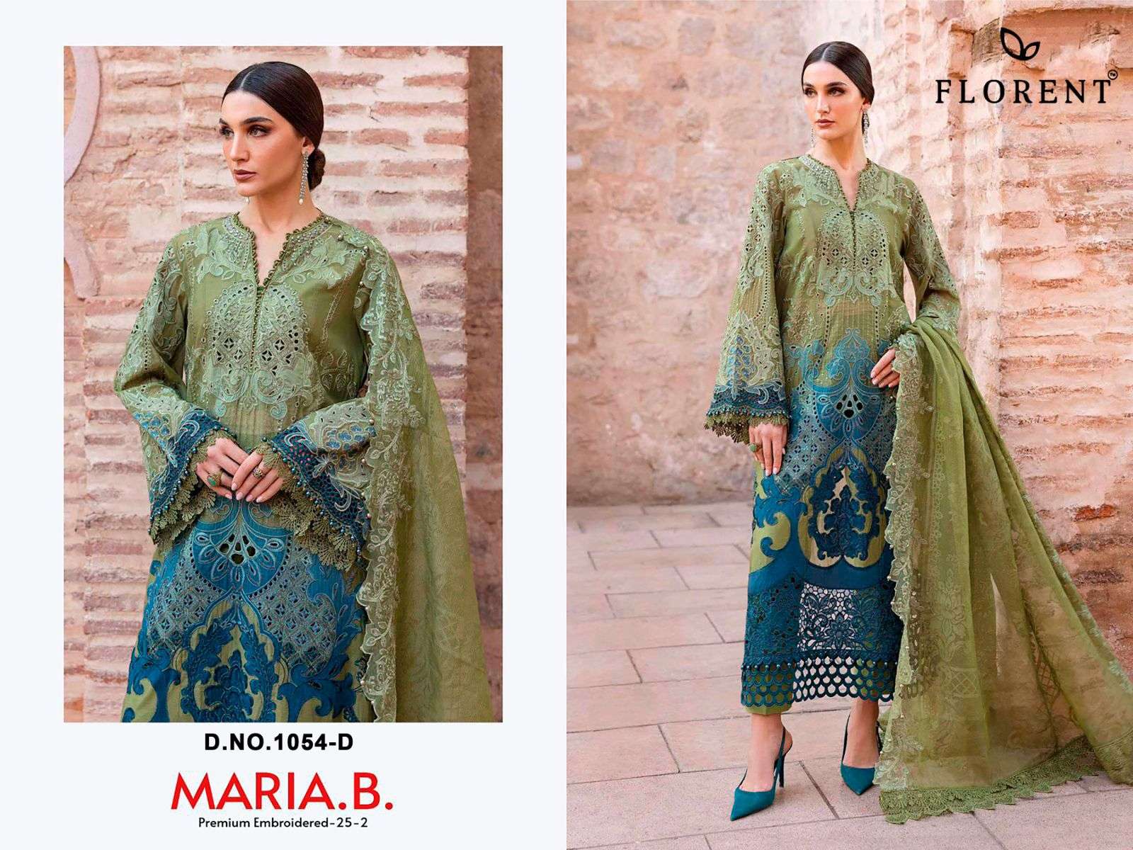FLORENT MARIA B PREMIUM EMBROIDERED 25 VOL 2 HIT DESIGN COLLECTION 