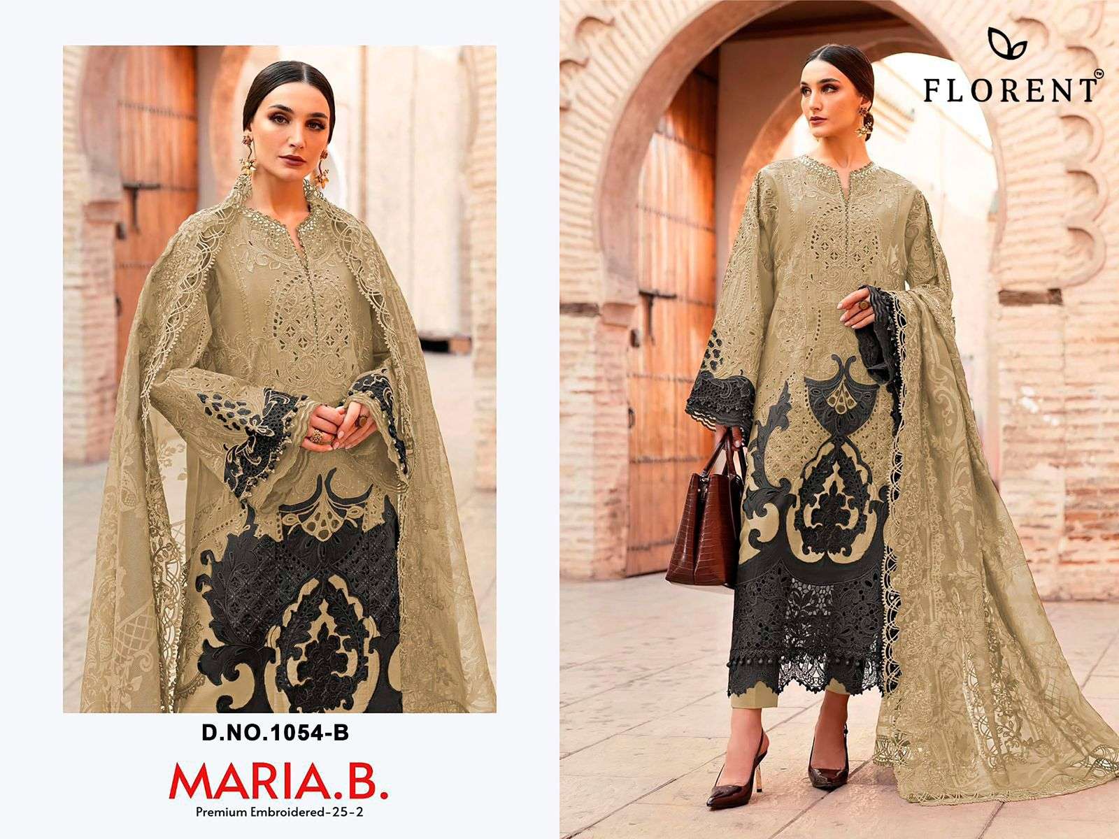 FLORENT MARIA B PREMIUM EMBROIDERED 25 VOL 2 HIT DESIGN COLLECTION 