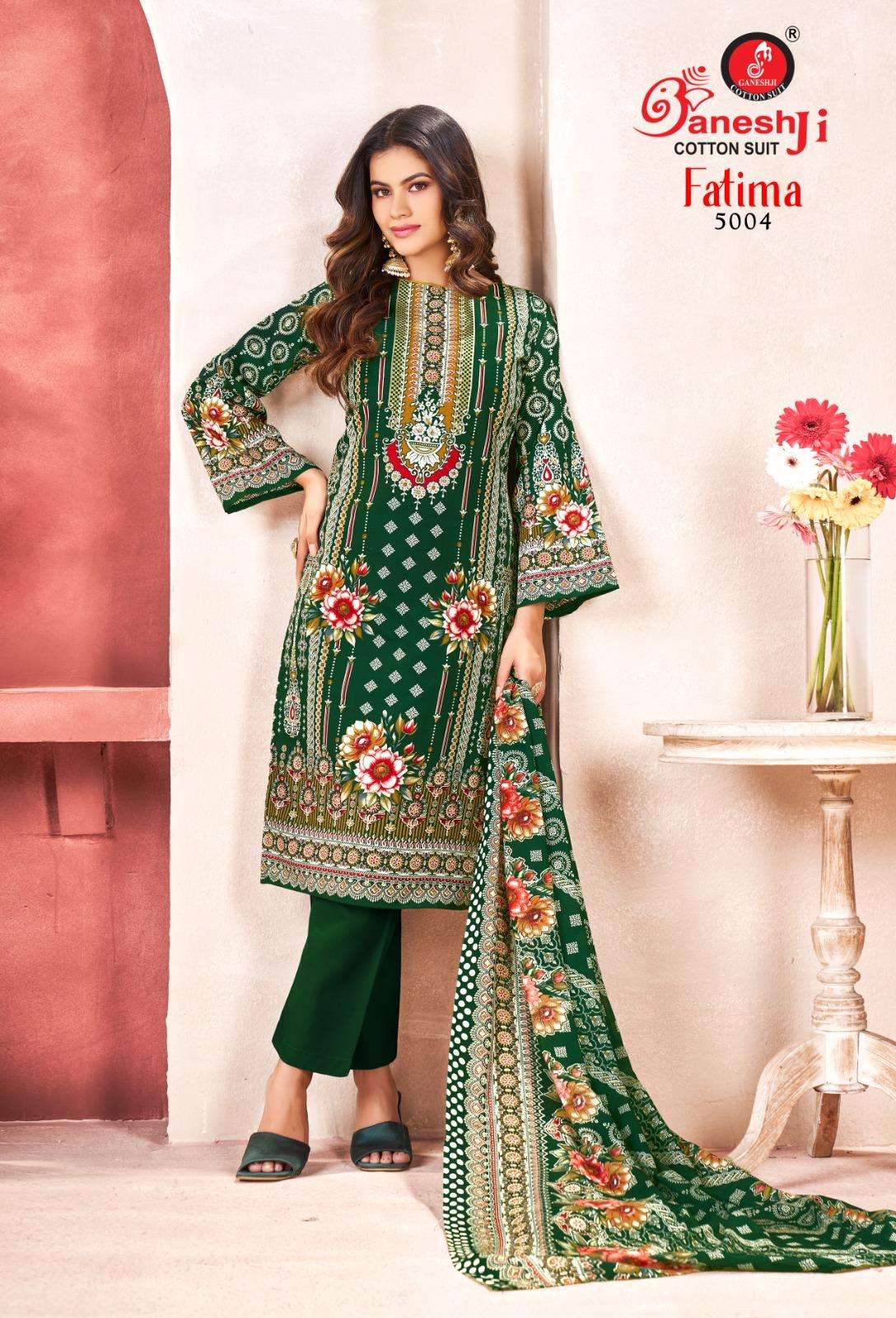 GANESHJI COTTON SUIT FATIMA VOL 5 COTTON DIGITAL PAKISTANI STYLE PRINT DRESS