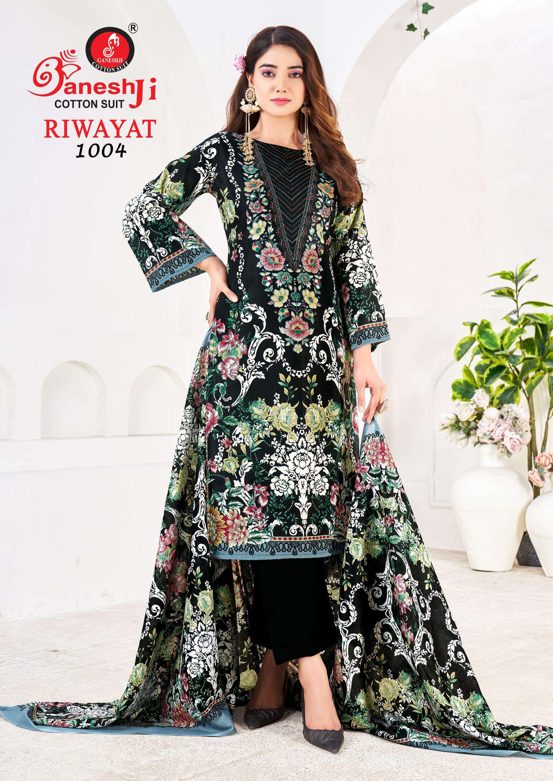 GANESHJI COTTON SUIT RIWAYAT VOL 1 COTTON DIGITAL PAKISTANI STYLE PRINT SALWAR SUIT