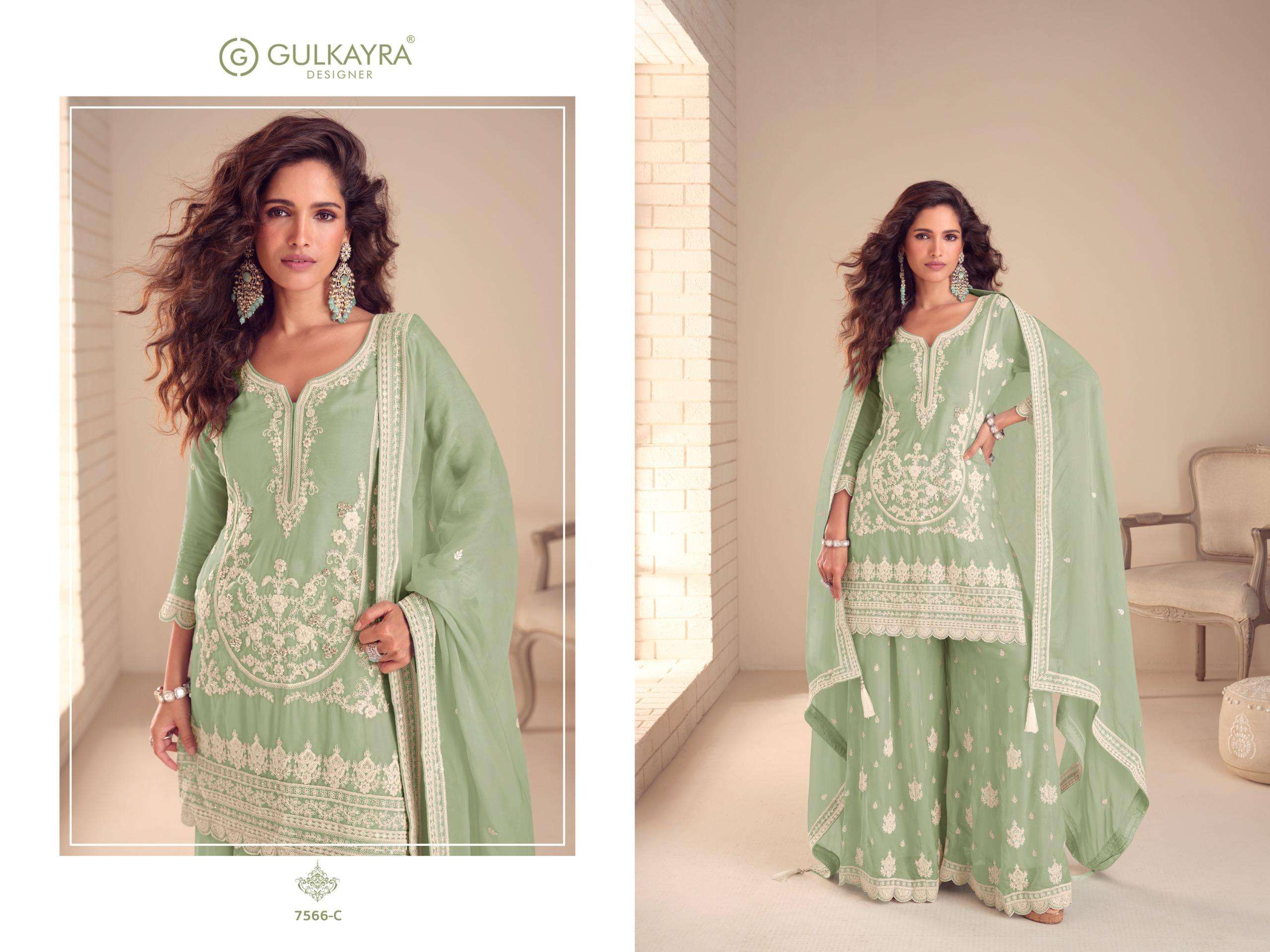 GULKAYRA DESIGNER BUTTERFLY HEAVY ELEGANT DESIGNER WEDDING WEAR READY MADE LADIES SUIT