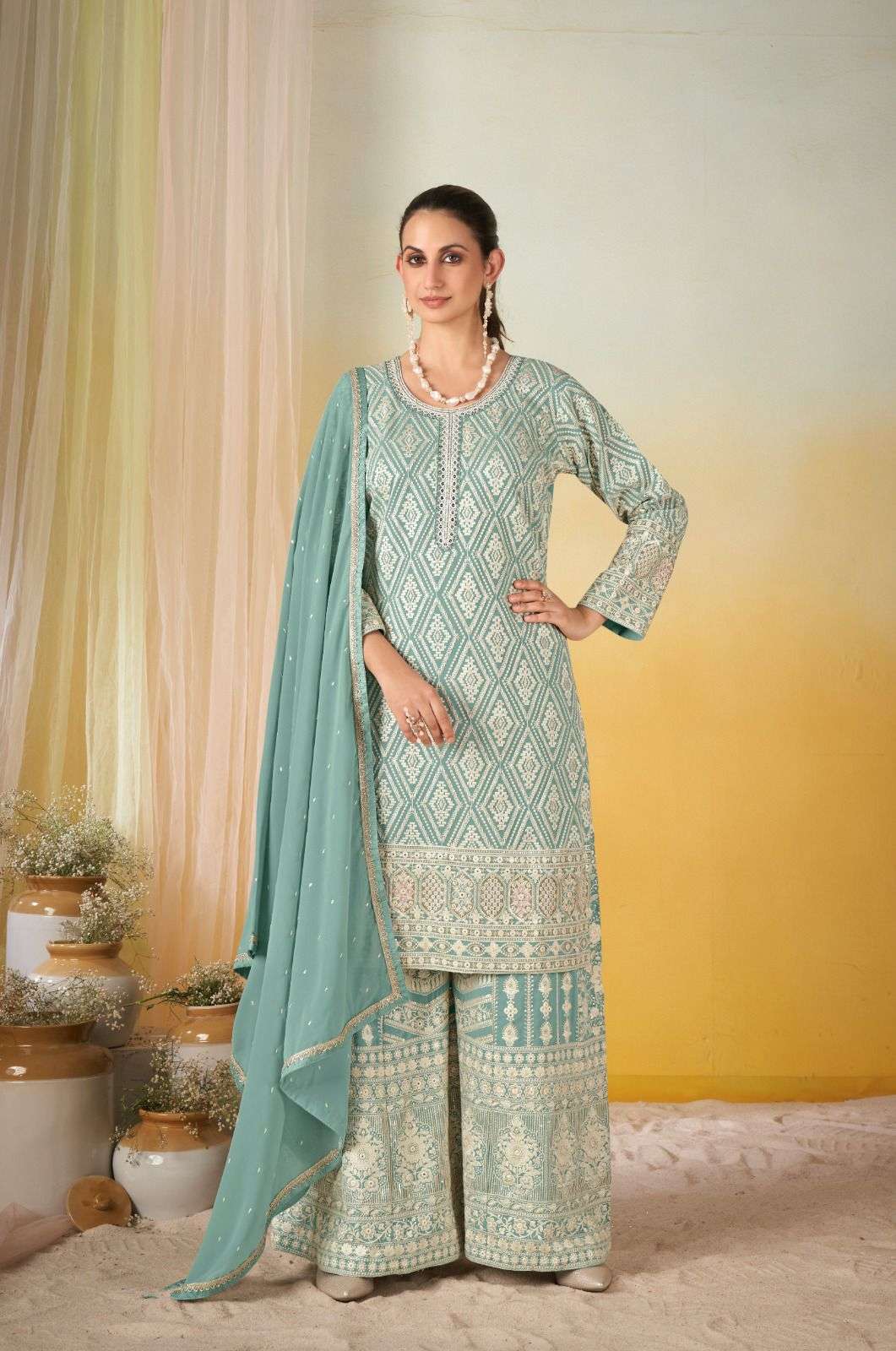 GULKAYRA DESIGNER MASTANI GEORGETTE HEAVY DESIGNER WEDDING WEAR LADIES SUIT
