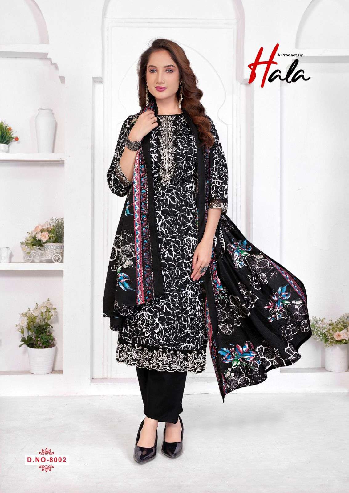 HALA SUPERSTAR VOL 8 COTTON DIGITAL PRINTS WITH FANCY WORK SUIT