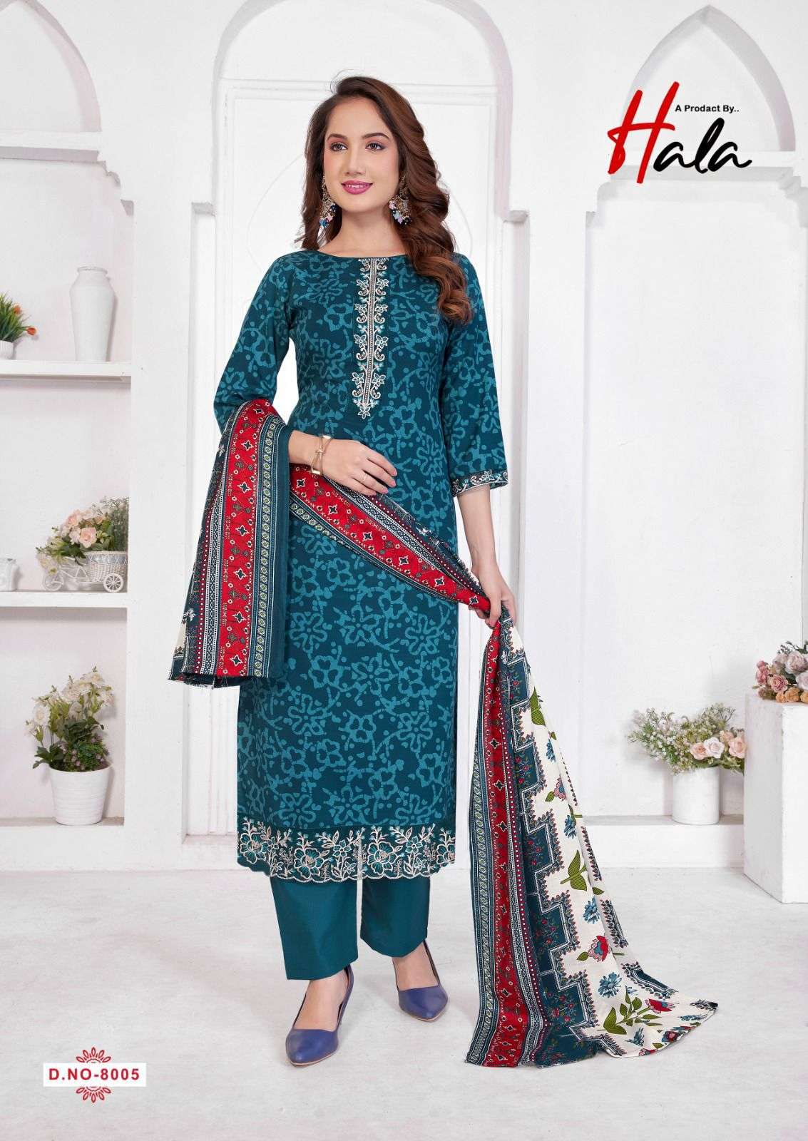 HALA SUPERSTAR VOL 8 COTTON DIGITAL PRINTS WITH FANCY WORK SUIT