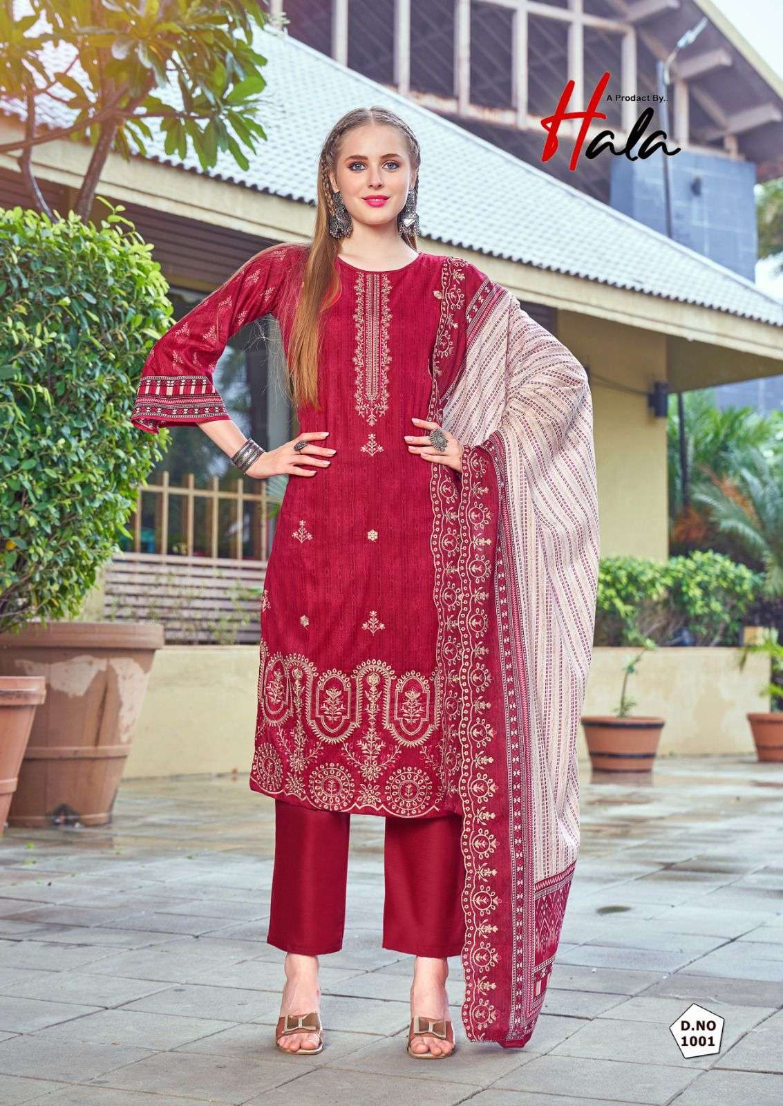 HALA TRADERS BIN SAEED LAWN COLLECTION VOL 22 COTTON PRINT WITH EMBROIDERY WORK SUIT