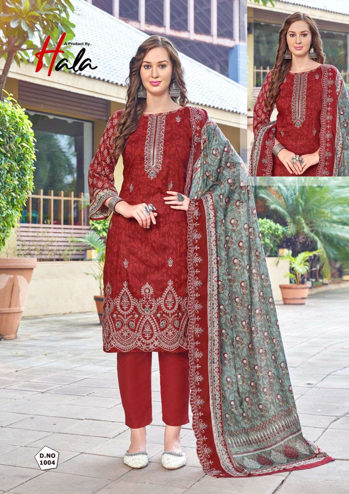 HALA TRADERS BIN SAEED LAWN COLLECTION VOL 22 COTTON PRINT WITH EMBROIDERY WORK SUIT