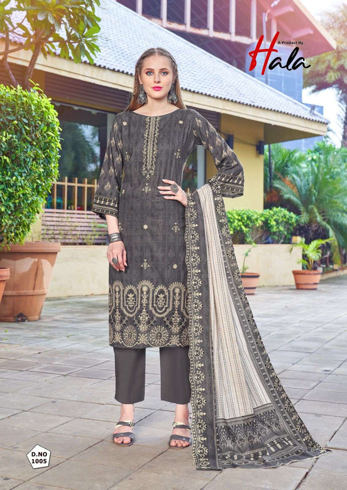 HALA TRADERS BIN SAEED LAWN COLLECTION VOL 22 COTTON PRINT WITH EMBROIDERY WORK SUIT