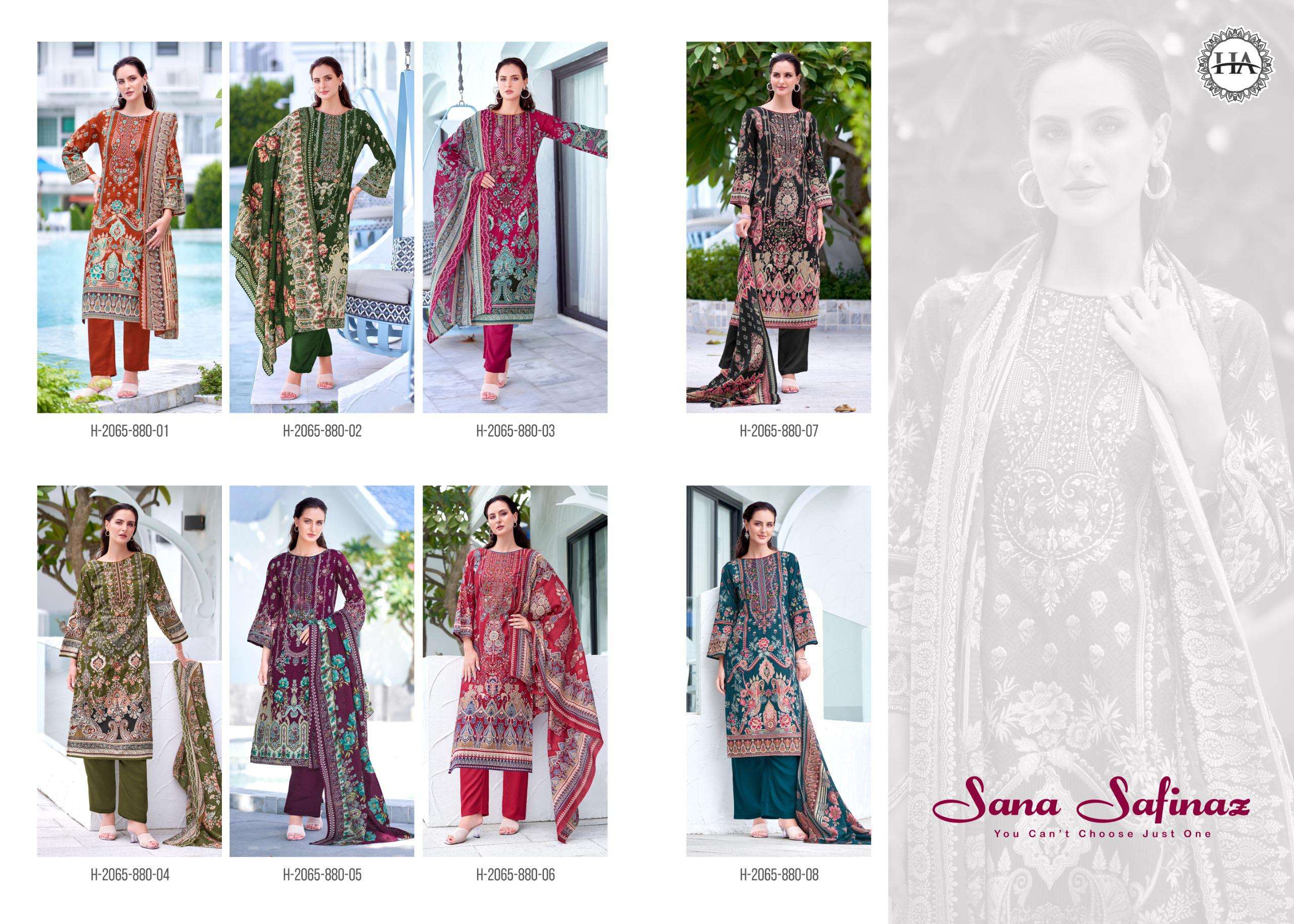 HARSHIT FASHION HUB SANA SAFINAZ COTTON DIGITAL PRINTS WITH FANCY WORK SUIT