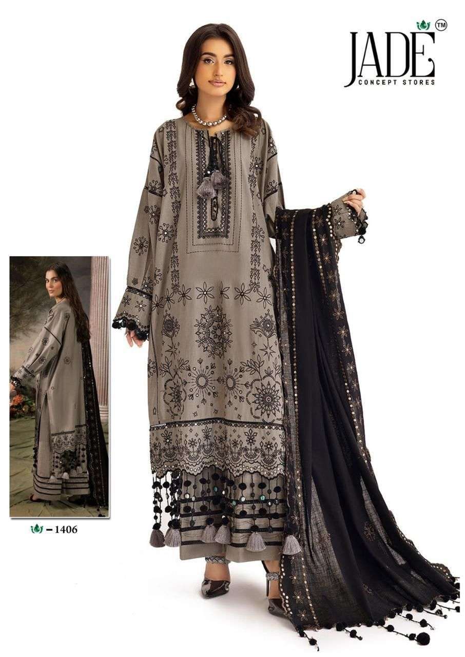 JADE CRIMSON EXCLUSIVE HEAVY LAWN COLLECTION VOL 14 NEW DESIGNS LAWN COTTON SUIT